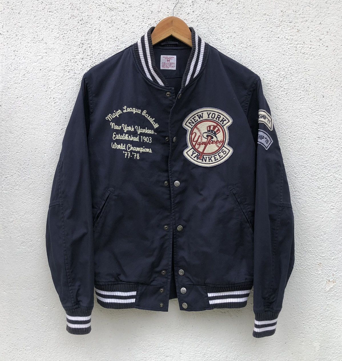 MLB New York Yankees Patch Logo Baseball Varsity Jacket Size US M / EU 48-50 / 2 - 9 Thumbnail