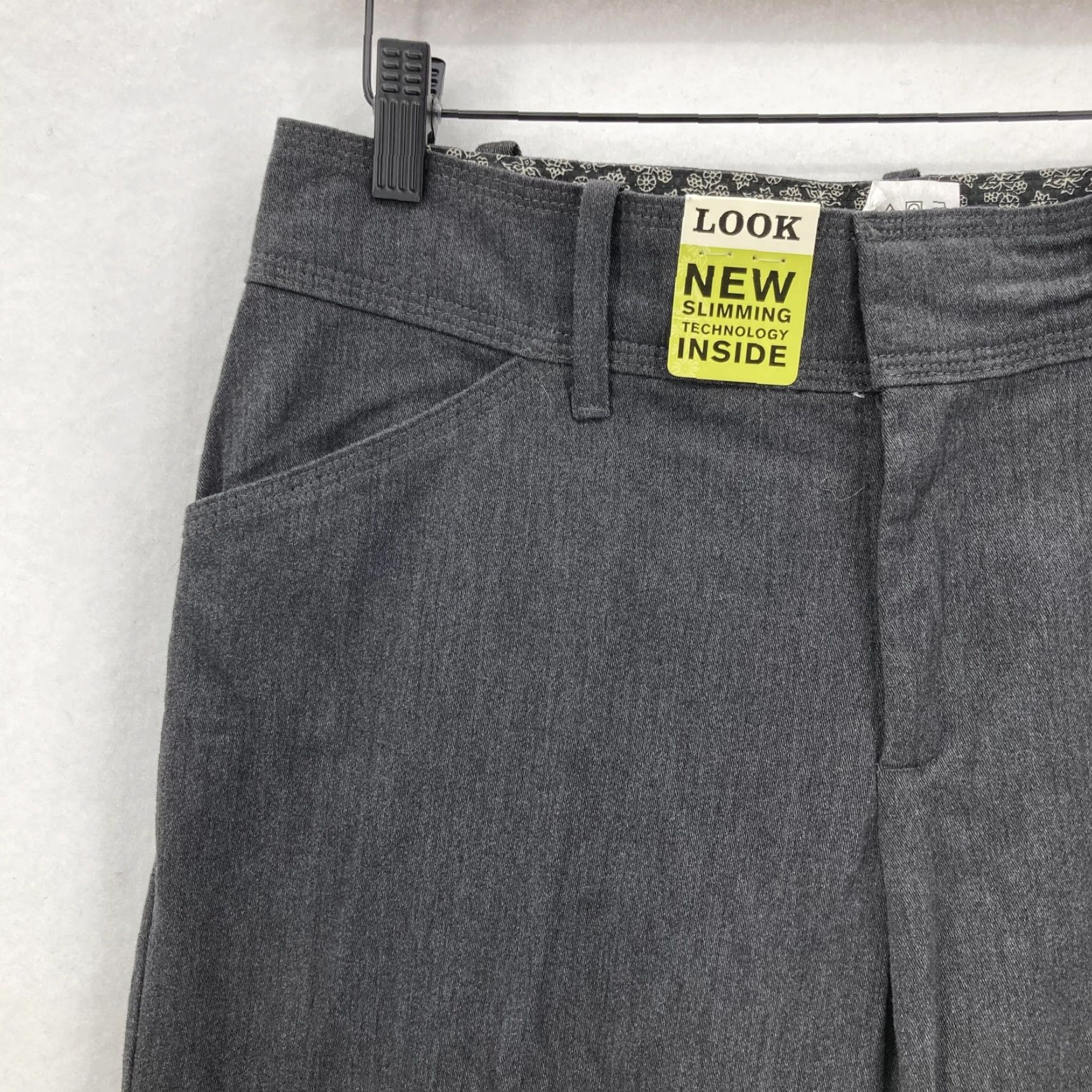 Lee Lee Pants Womens 8 Charcoal Gray Natural Fit Straight Leg Tummy Control Casual Dress Pants Slimming, Stretch, Shaping, Comfort for Workwear Size 30" / US 8 / IT 44 - 3 Thumbnail
