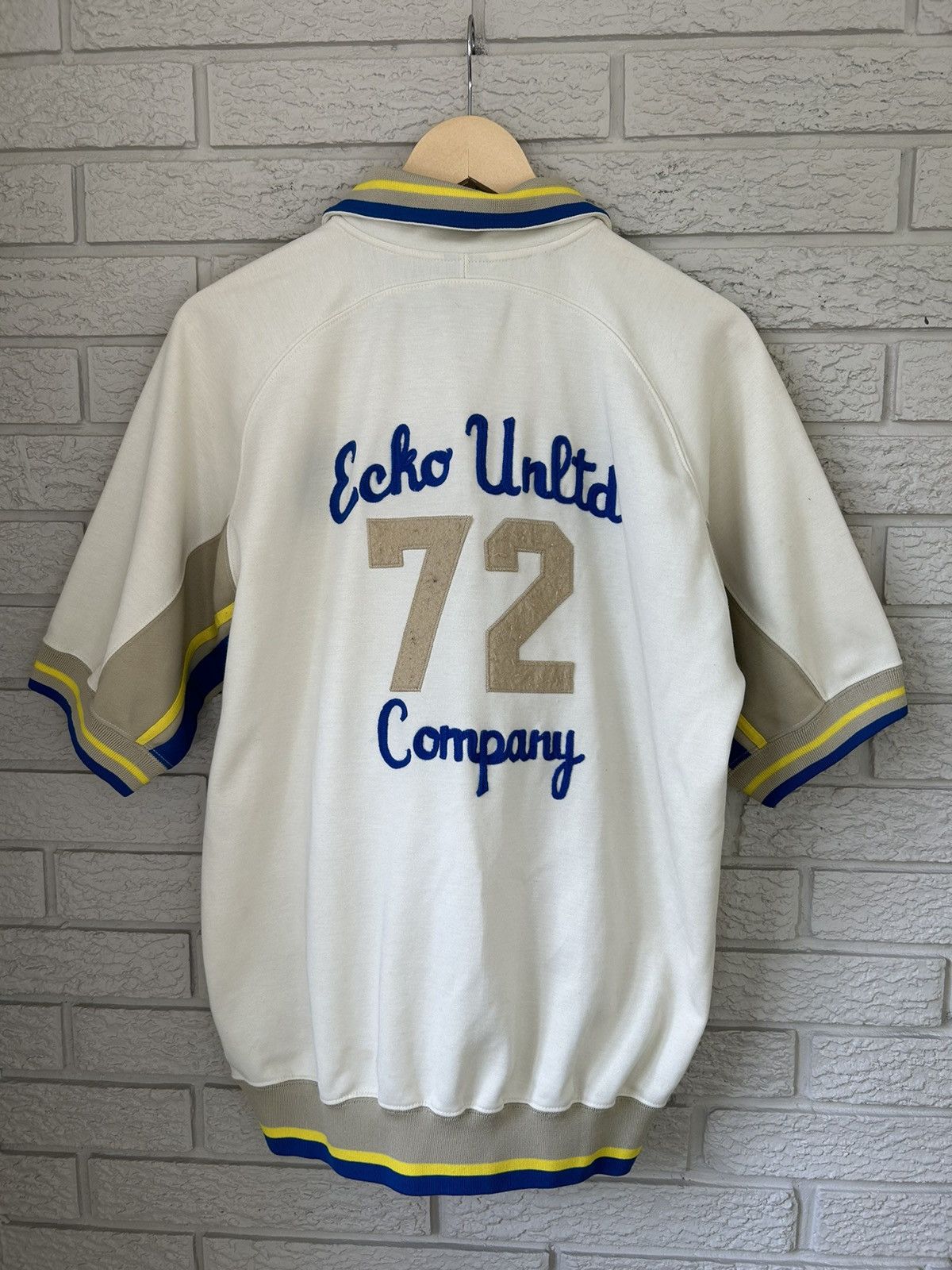 Ecko Unltd. × Vintage Vintage Ecko Chain Stitched Short Sleeve Knit Bowling Shirt Size US M / EU 48-50 / 2 - 6 Thumbnail