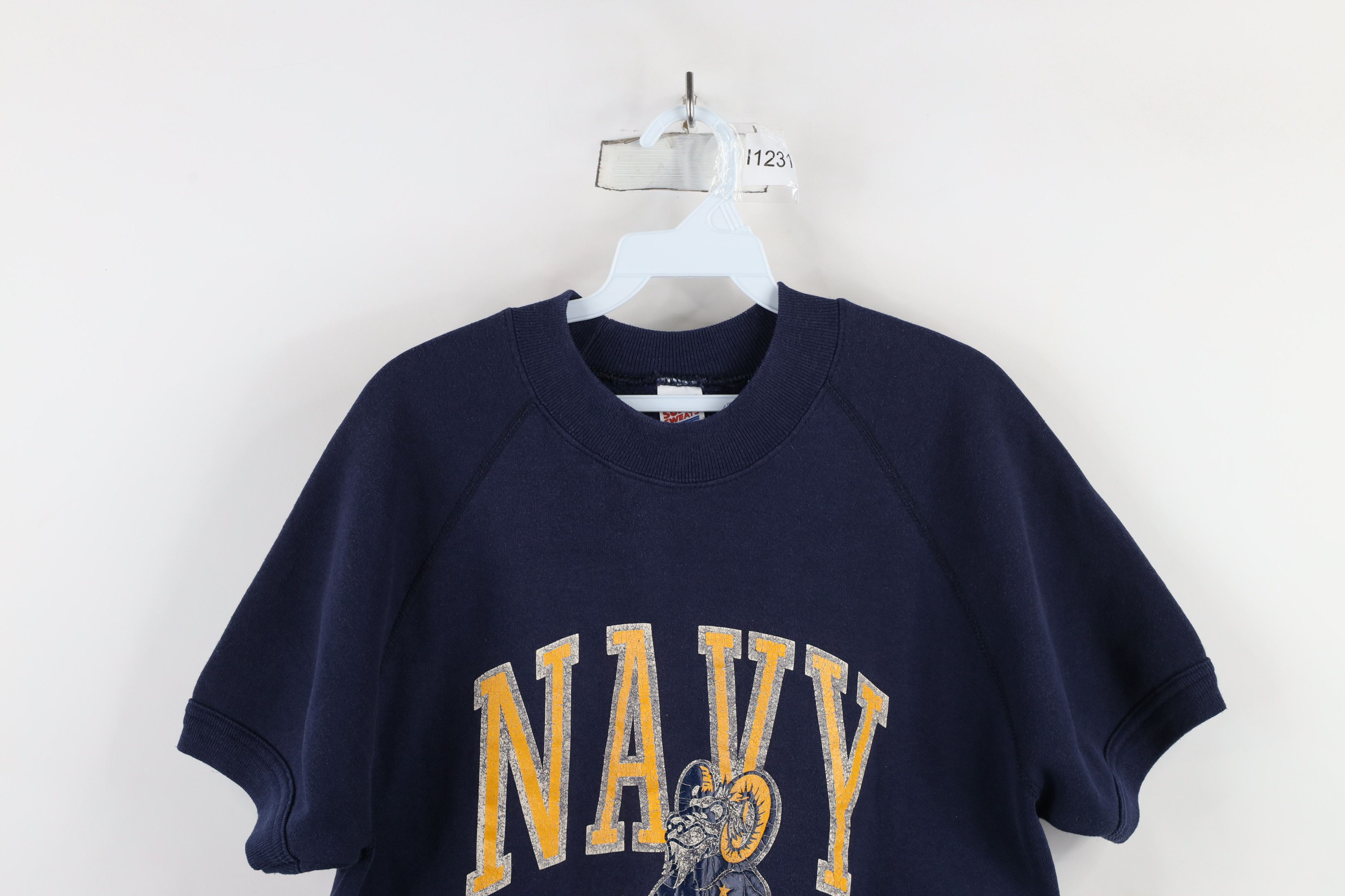 Vintage Vintage 70s 80s Soffe Academy Short Sleeve Sweatshirt USA Size US L / EU 52-54 / 3 - 2 Thumbnail