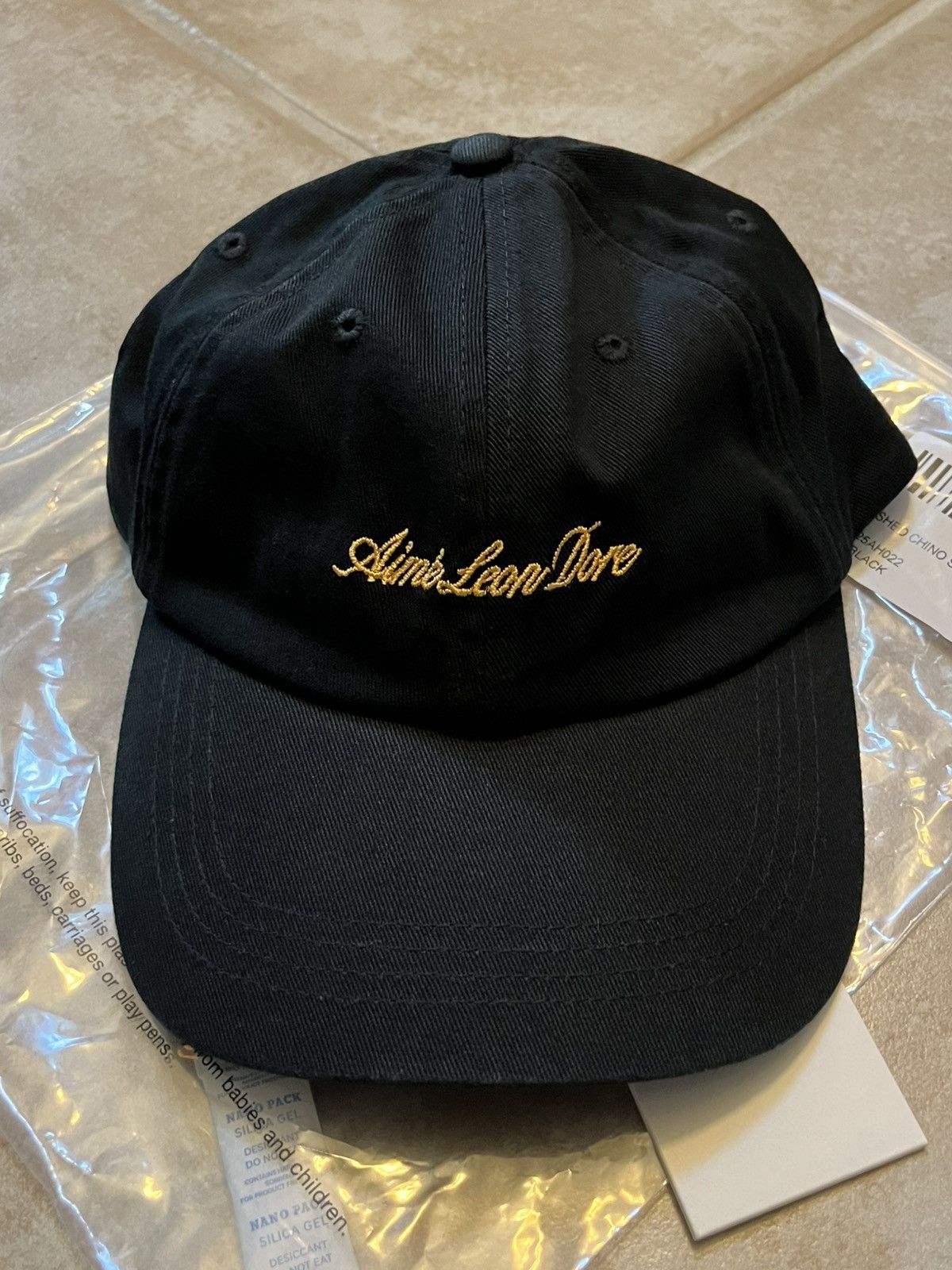 Aime Leon Dore WASHED CHINO SCRIPT HAT Size ONE SIZE - 1 Thumbnail