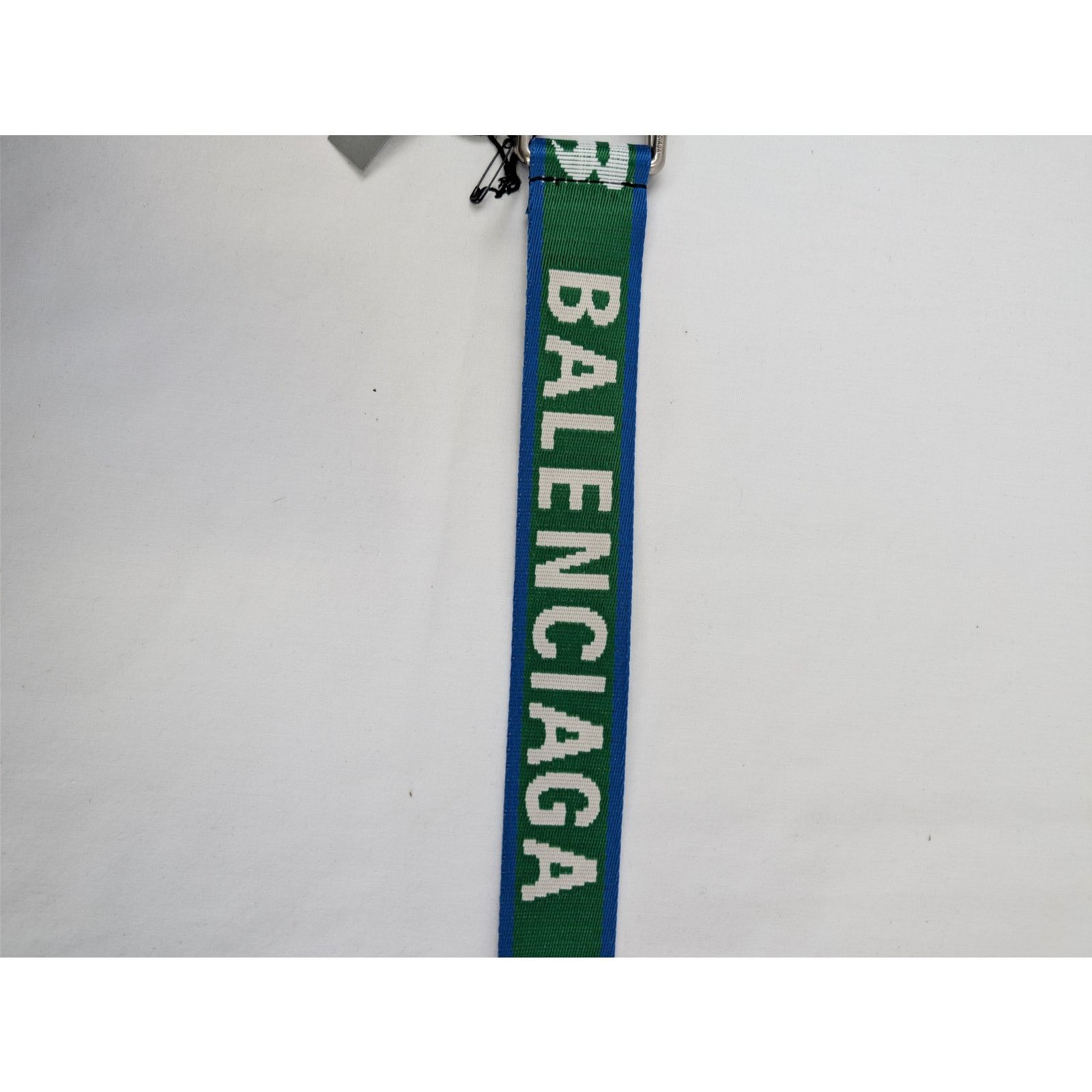 Balenciaga o1rshd1 Q:3 / Size: OS / D Ring Belt 35 in Green/Navy/Grey Size ONE SIZE - 5 Thumbnail