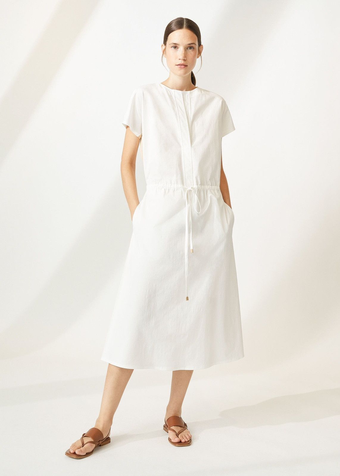 Loro Piana o1srvl11e0424 Dress in White Size M / US 6-8 / IT 42-44 - 2 Thumbnail