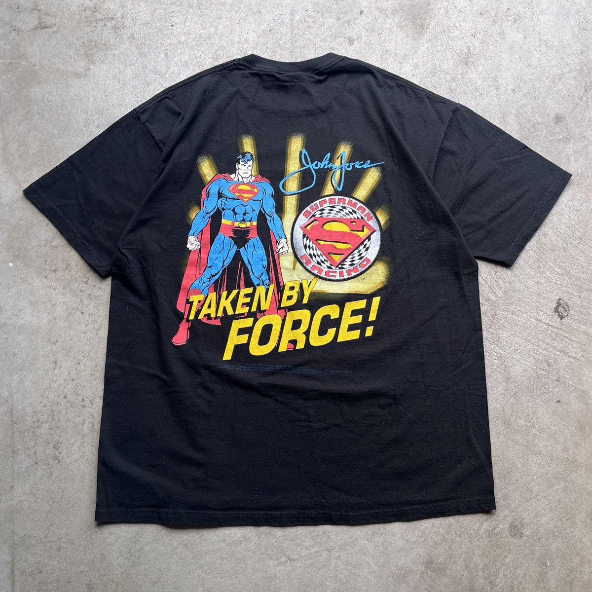 Other 1999 John Force Superman Double-Sided NASCAR Graphic T Shirt Size US XL / EU 56 / 4 - 3 Thumbnail