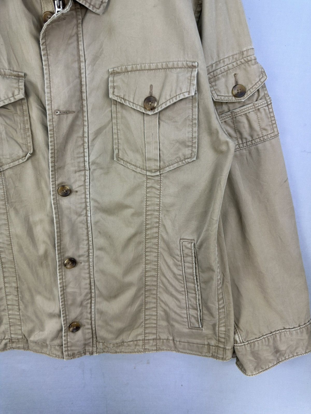 Gap Vintage Y2K Gap Khaki Utility Tactical Jacket Size US XL / EU 56 / 4 - 3 Thumbnail