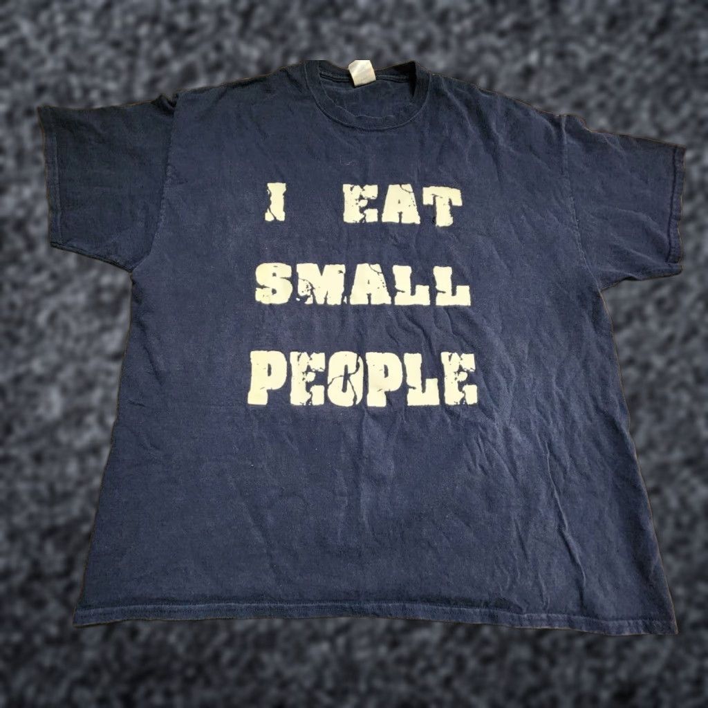 Gildan Mens T Shirt 2XL Blue Double-Sided I Eat Small People Big Boi Nation Shirt Size US XXL / EU 58 / 5 - 1 Thumbnail