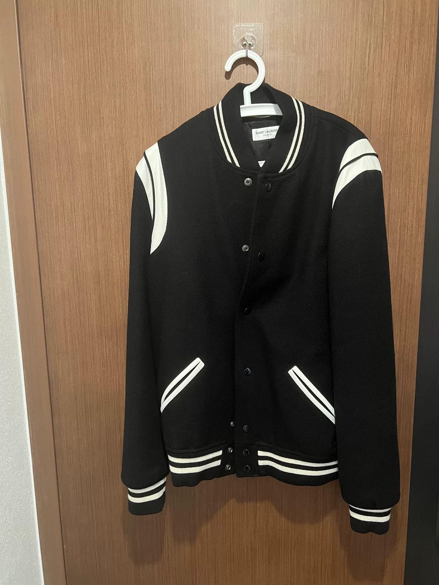 Saint Laurent Paris Saint Laurent Striped Baseball Jacket Size US L / EU 52-54 / 3 - 1 Thumbnail