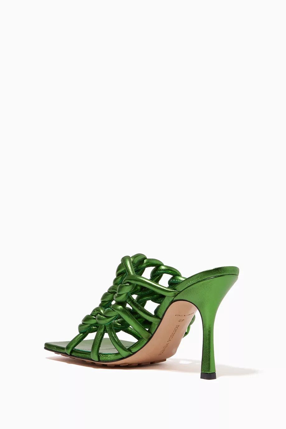 Bottega Veneta o1y0725 Spool Heel Mules in Green Size US 7 / IT 37 - 3 Thumbnail