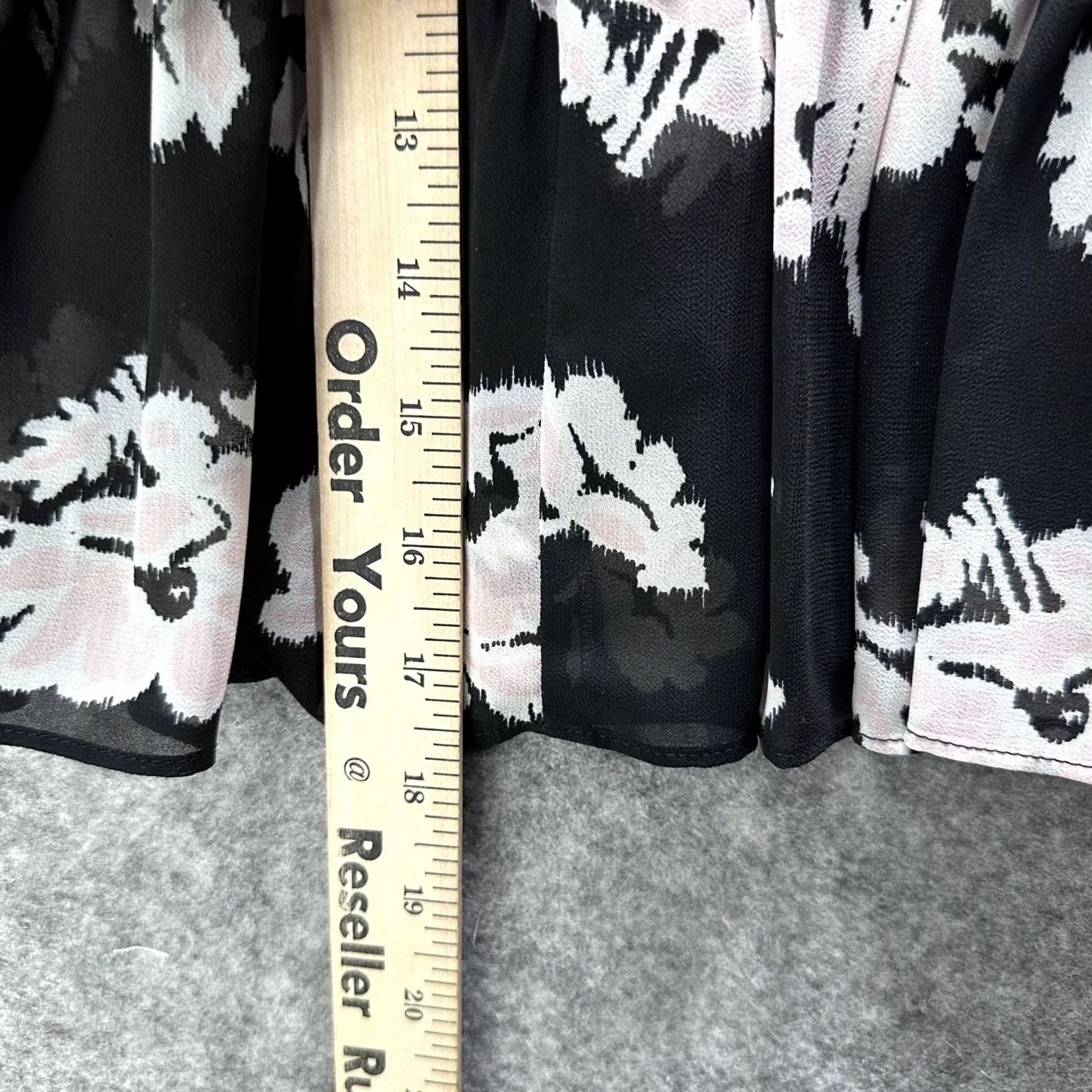 Cinq a Sept Cinq a Sept Dress Womens 0 Black Floral Puff Sleeve Smocked Tiered Ruffle Mini Size XS / US 0-2 / IT 36-38 - 5 Thumbnail