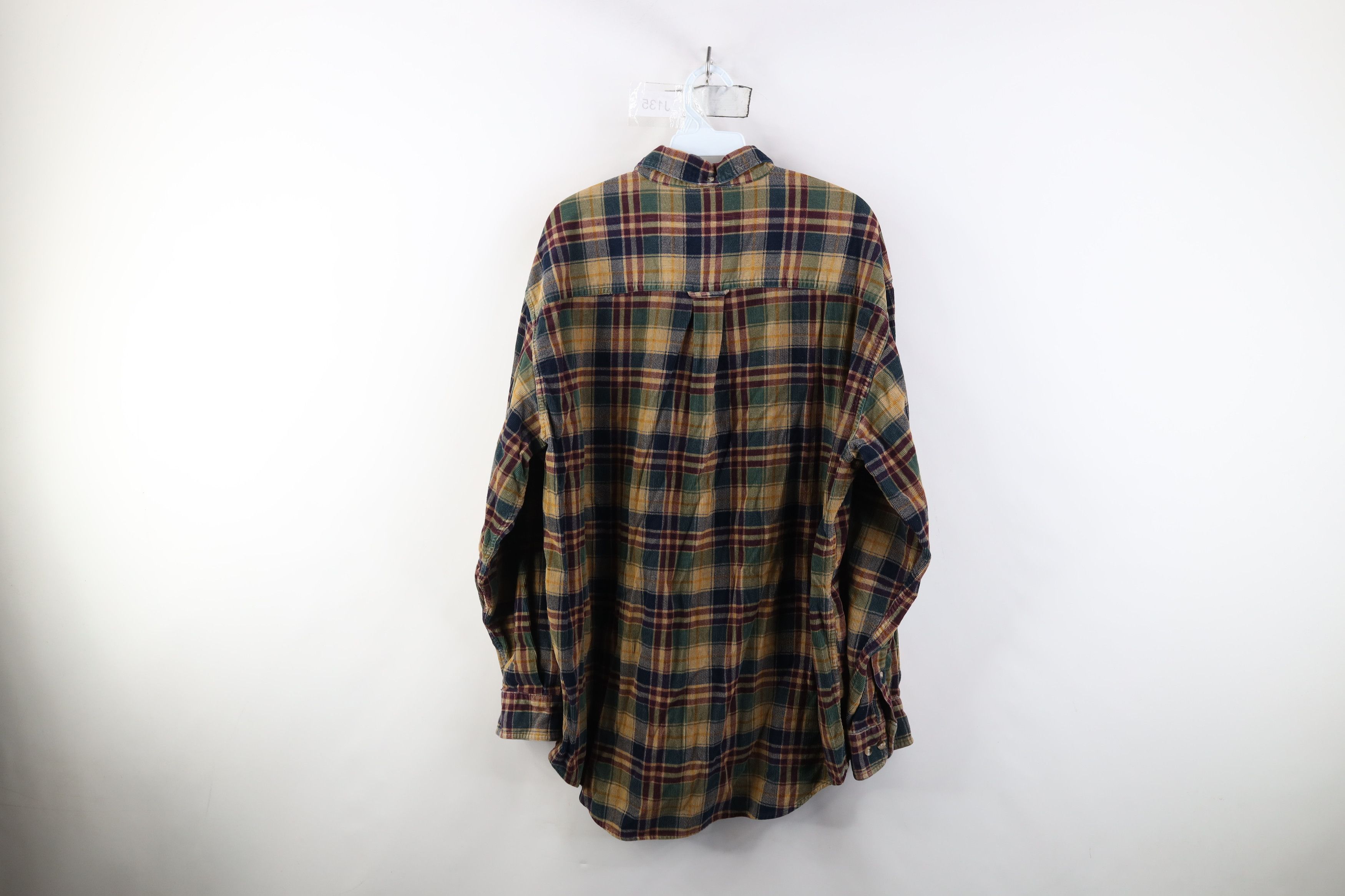 Vintage Vintage 90s Streetwear Rainbow Corduroy Button Down Shirt Size US L / EU 52-54 / 3 - 11 Thumbnail