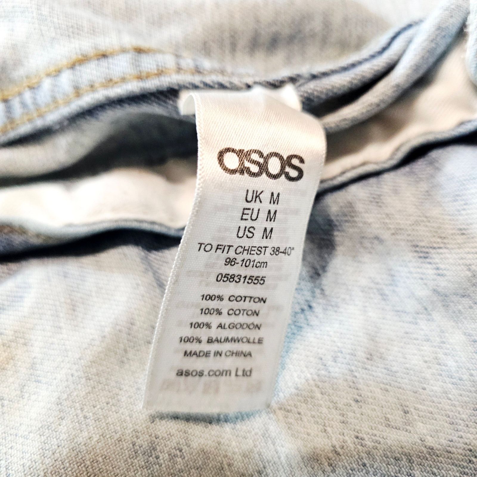 Asos ASOS Retro Denim Jacket Patches Light Blue M 3643 Size US M / EU 48-50 / 2 - 6 Thumbnail