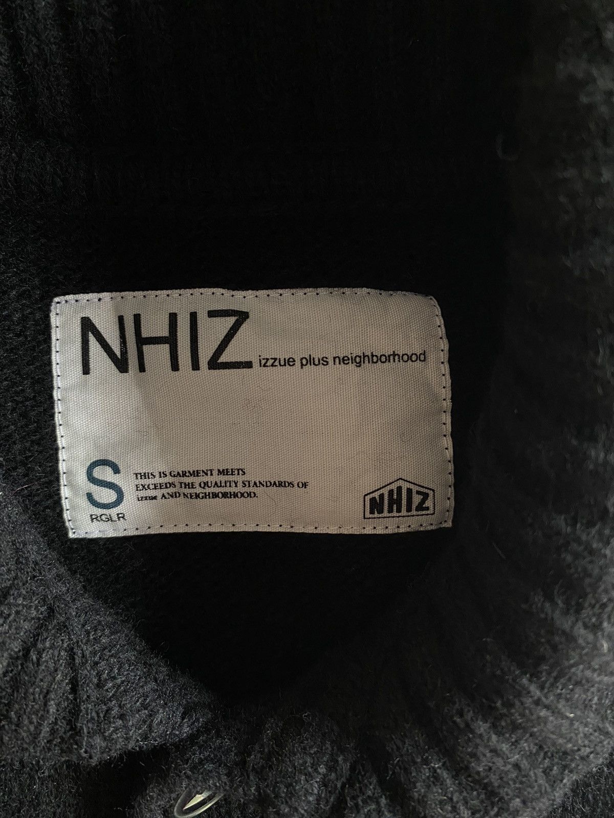 Neighborhood NHIZ izzue plus neighborhood Black Varsity Knit Cardigan Size US S / EU 44-46 / 1 - 3 Thumbnail