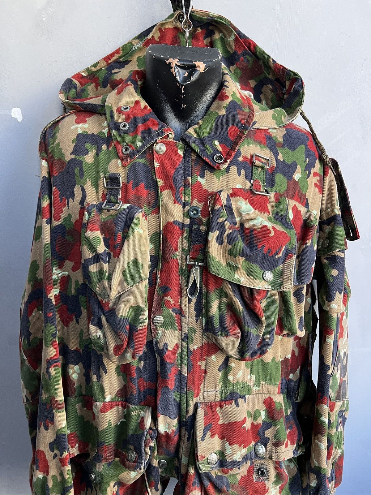 Issey Miyake Vintage Multi Camo Military Hooded jacket swiss army Y2K Size US M / EU 48-50 / 2 - 2 Thumbnail