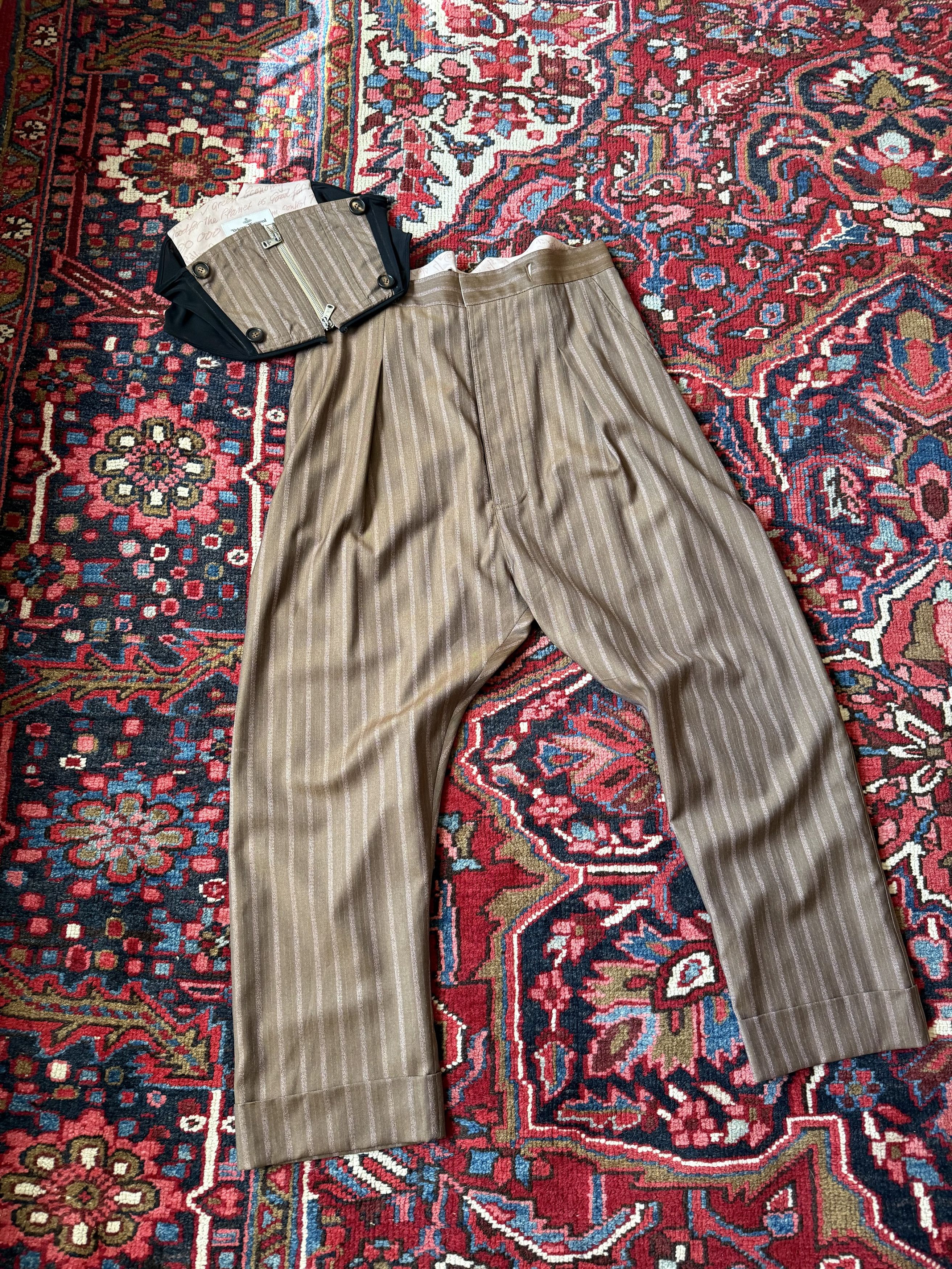 Vivienne Westwood Vivienne Westwood Striped Corset Trousers Size US 32 / EU 48 - 14 Thumbnail