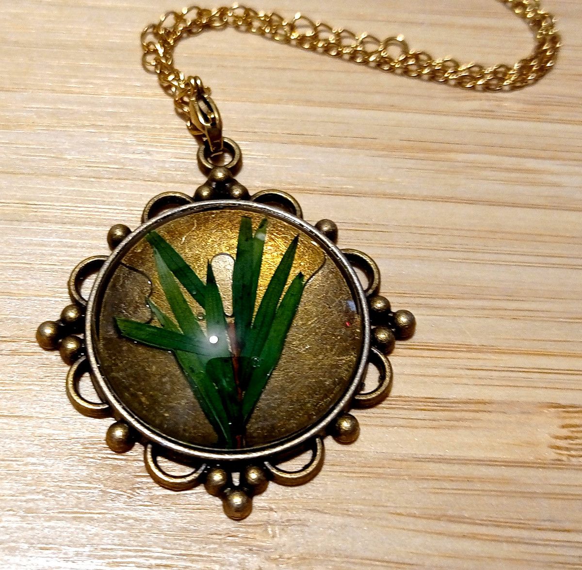 Hysteric Glamour × Vintage Stunning Long Leaves Natural Plant Gold Necklace Unique Size ONE SIZE - 5 Thumbnail