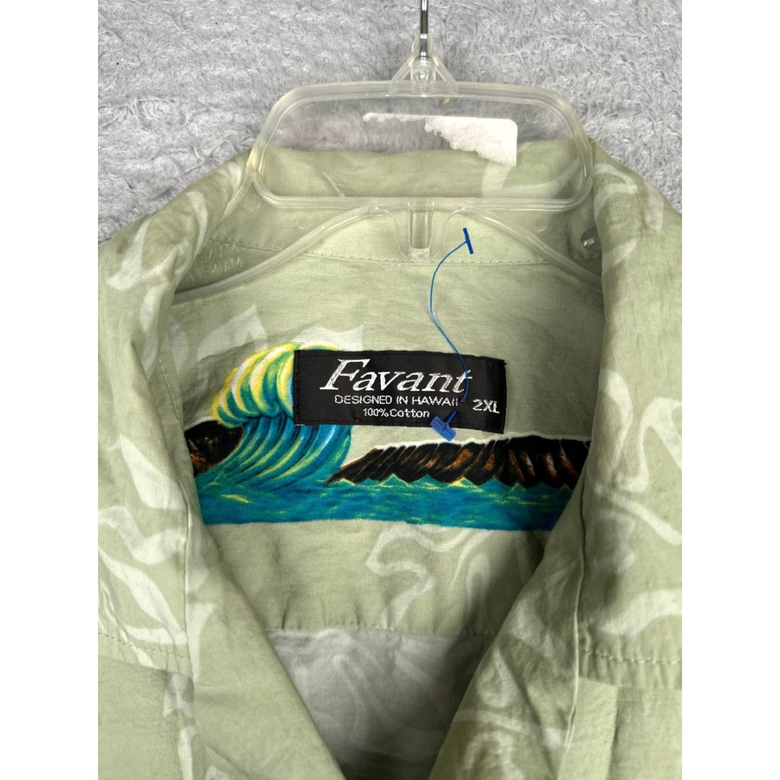 Vintage VINTAGE Favant Shirt Men 2XL Green SurfBoard Beach Palm Button Cotton Hawaiian READ Size US XXL / EU 58 / 5 - 7 Thumbnail