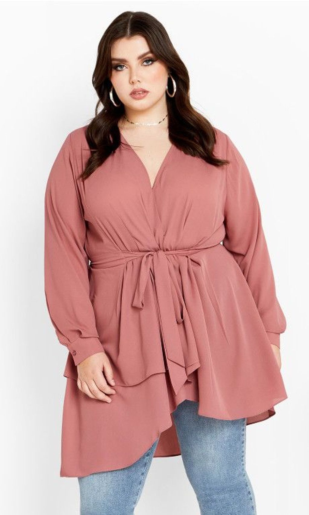 Other NWT Women's City Chic Shibara Top - Papaya Size 3XL / US 20-22 - 1 Thumbnail