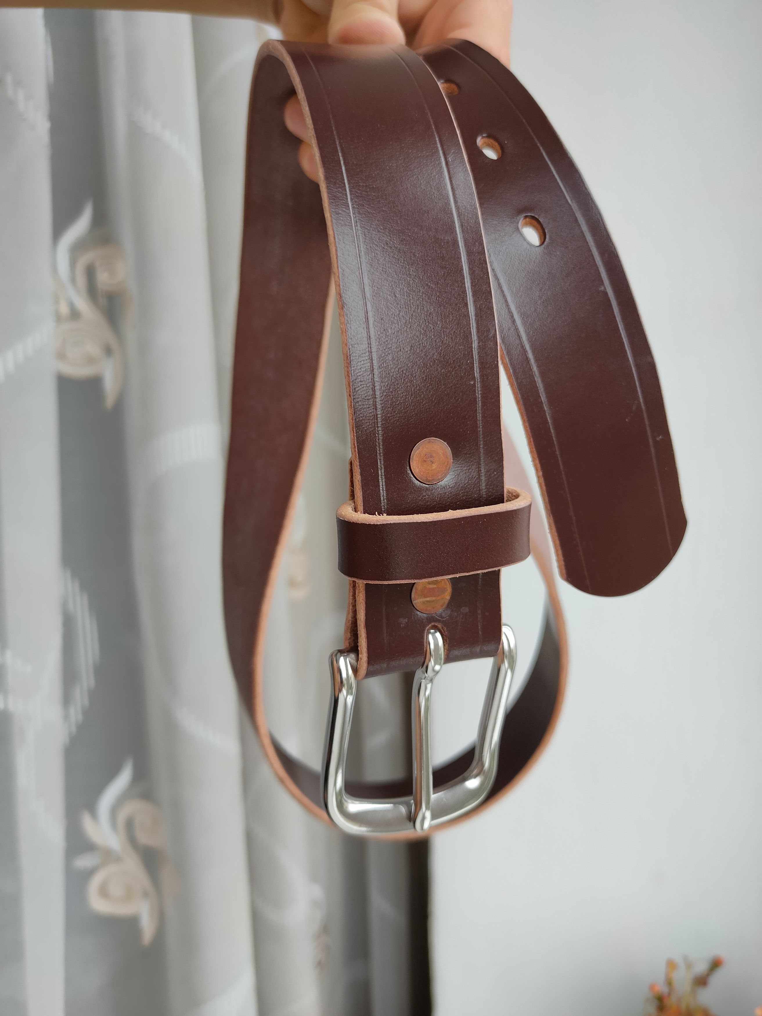 Genuine Leather Genuine Leather Massive Belt Of The Waist Brown Size ONE SIZE - 2 Thumbnail
