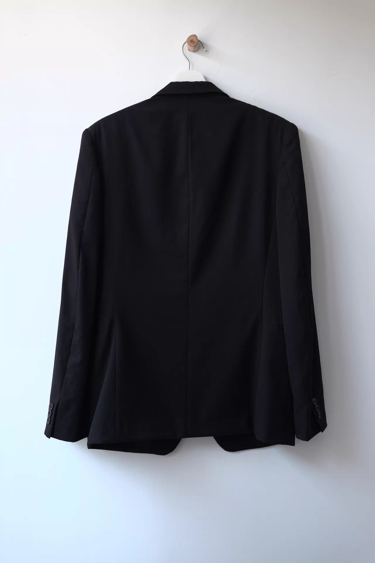 Yohji Yamamoto Yohji Yamamoto 23AW Men's Black Minimalist Structured Blazer Size US M / EU 48-50 / 2 - 7 Thumbnail