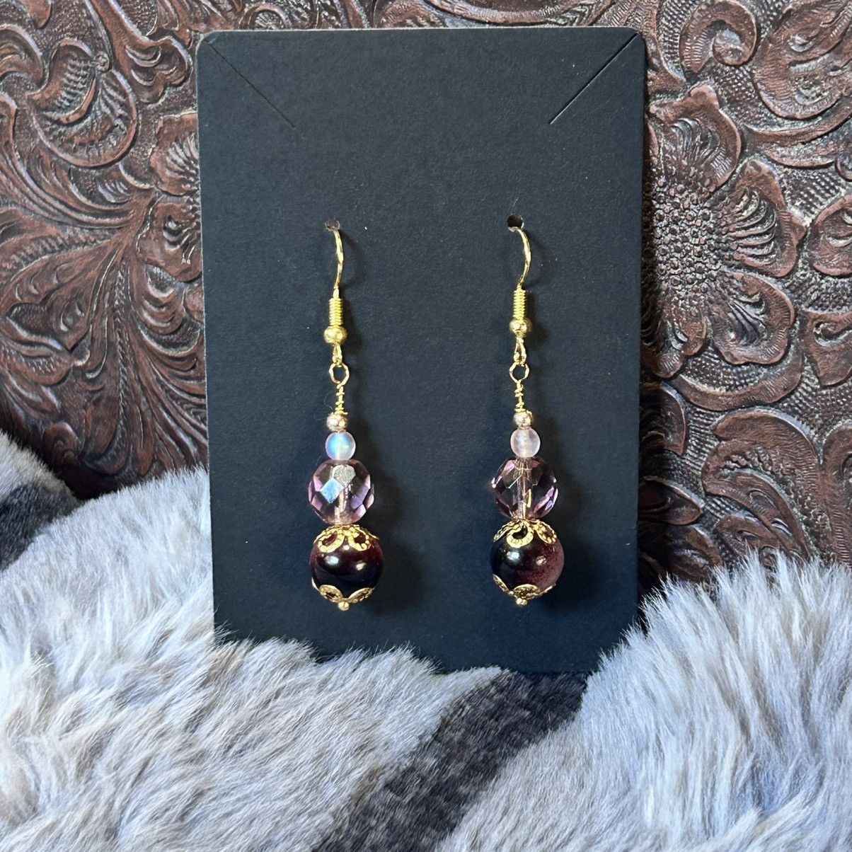 Handmade Handcrafted elegant art glass crystal drop earrings Size ONE SIZE - 1 Thumbnail