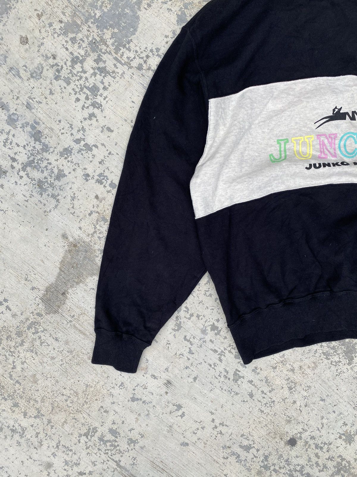 Japanese Brand JUNCHINO Junko koshino spellout crewneck sweater Size US M / EU 48-50 / 2 - 4 Thumbnail