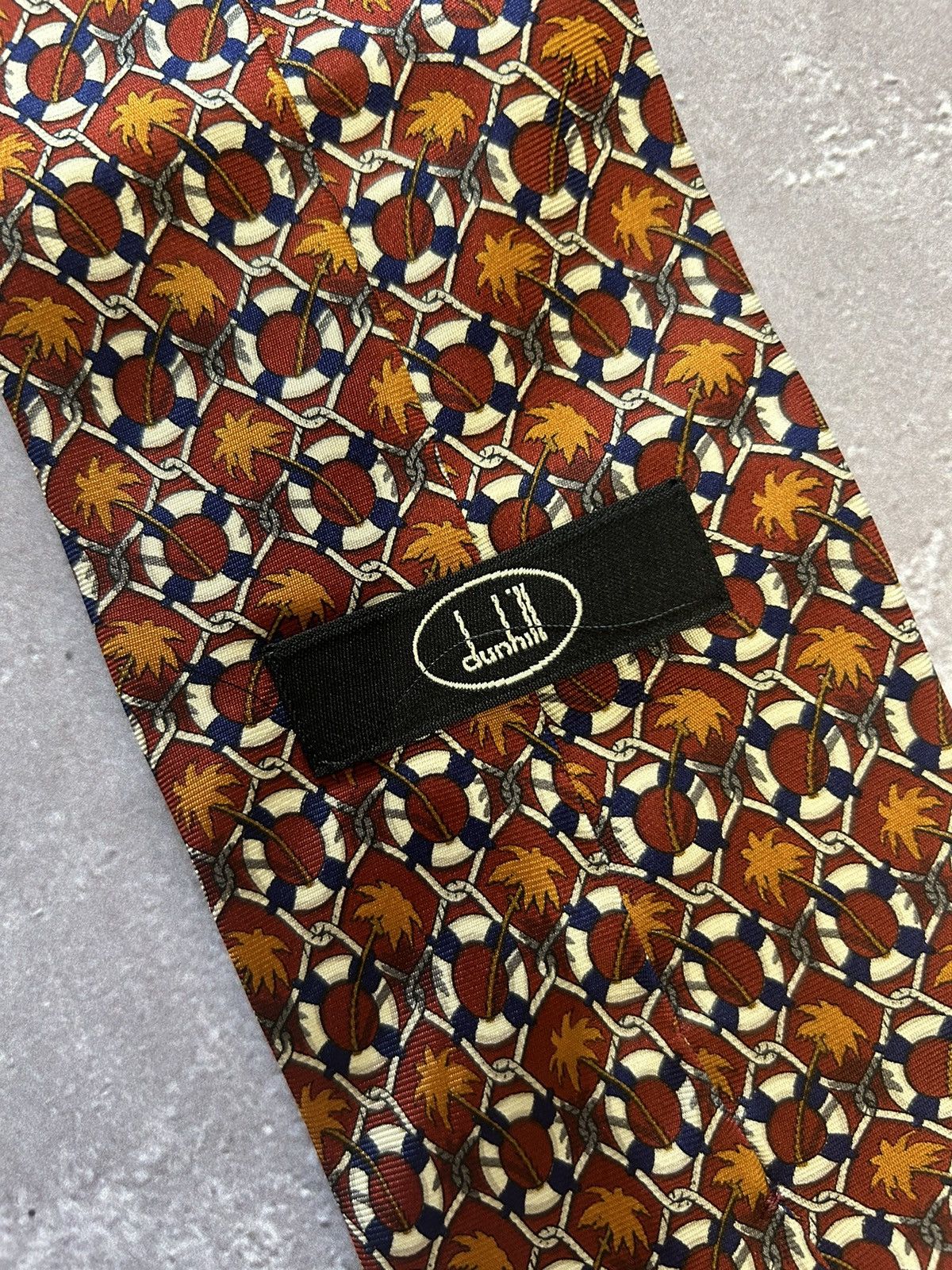 Alfred Dunhill Alfred Dunhill Lifebuoy Colorful Print Pattern Silk Tie 57" Size ONE SIZE - 4 Thumbnail