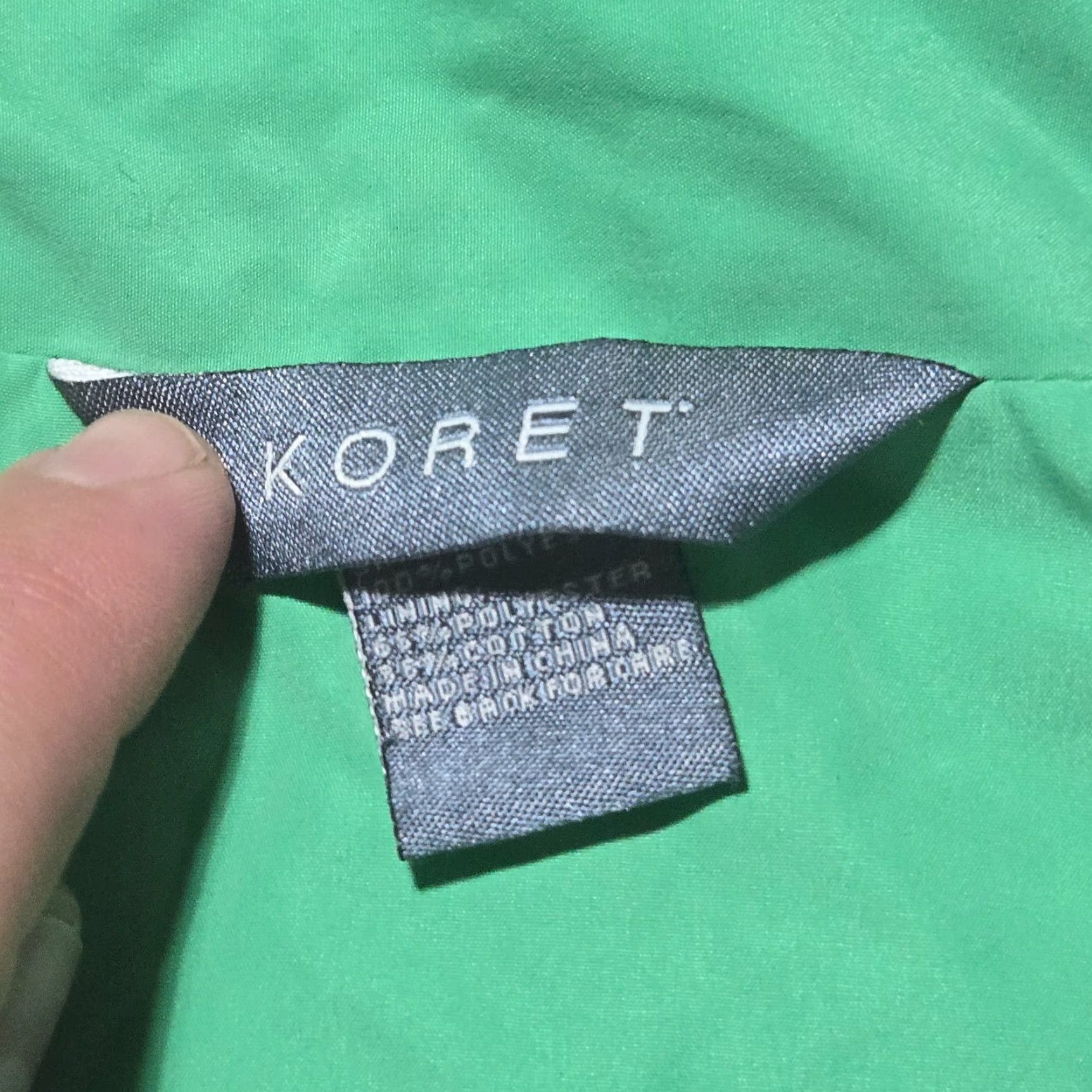 Vintage Koret Solid Green Zip Up Glam Jacket Coat Adult Women's XL Green Rocker Jacket Size XL / US 12-14 / IT 48-50 - 3 Thumbnail