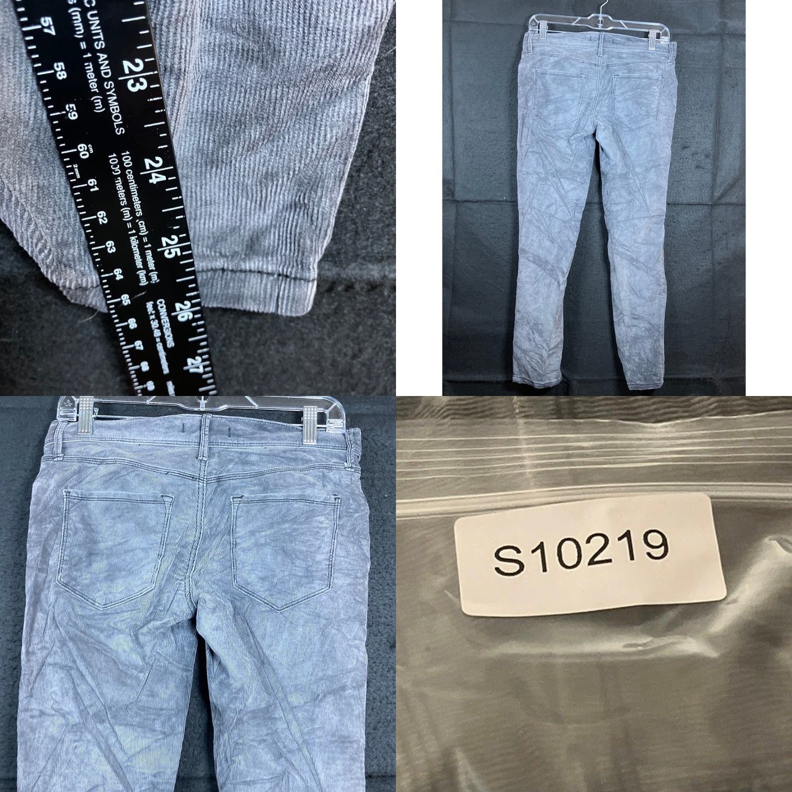 Free People VINTAGE Free People Jeans Gray Corduroy Low Rise Ankle Skinny Stretch 26 30 Regular 5-Pocket Design Mens? Girls? Wait. Size 30" / US 8 / IT 44 - 8 Thumbnail