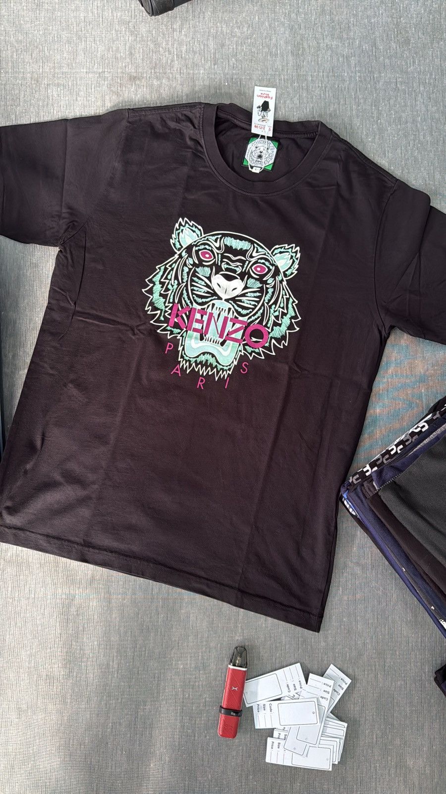 Kenzo kenzo black tiger tee Size L / US 10 / IT 46 - 7 Thumbnail