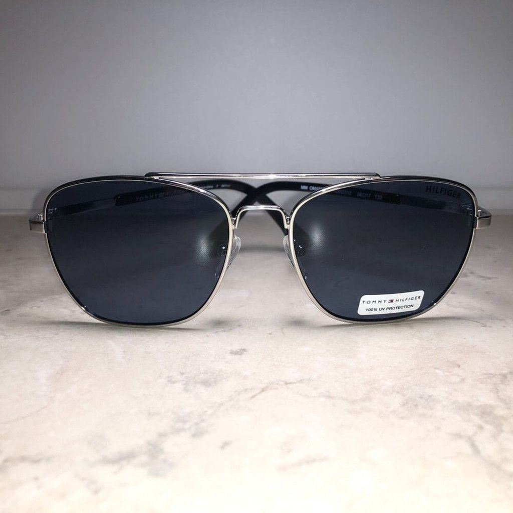 Tommy Hilfiger Tommy Hilfiger Silver & Black Aviator Sunglasses Size ONE SIZE - 3 Thumbnail