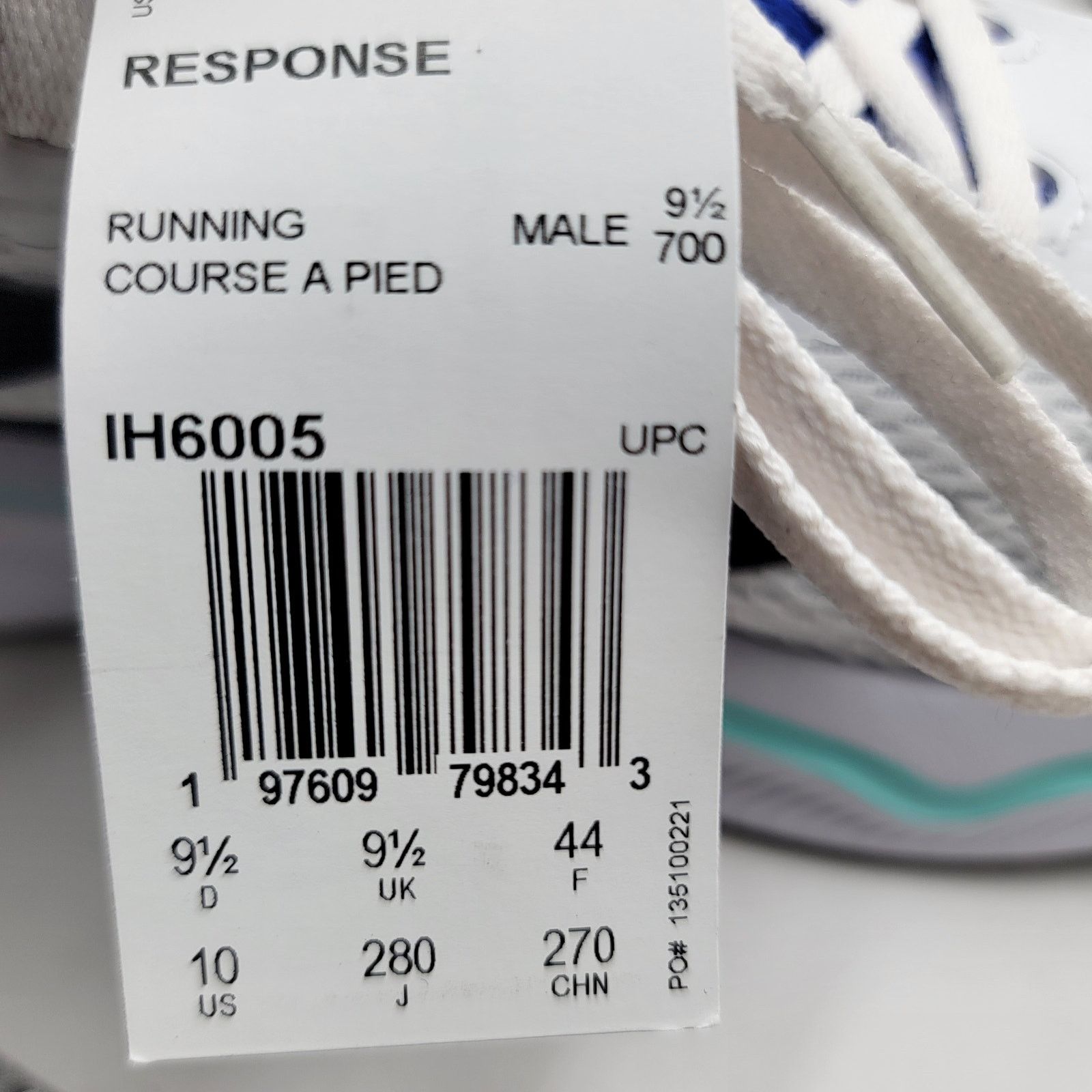 Adidas Adidas Response 'White Aurora Ink' Men's Size 10 NIB Size US 10 / EU 43 - 9 Thumbnail