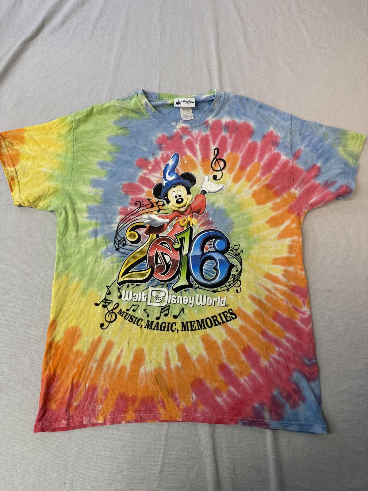 Disney Fantasia Mickey Mouse T-shirt Walt Disney World 2016 Tie Dye Size US M / EU 48-50 / 2 - 1 Thumbnail