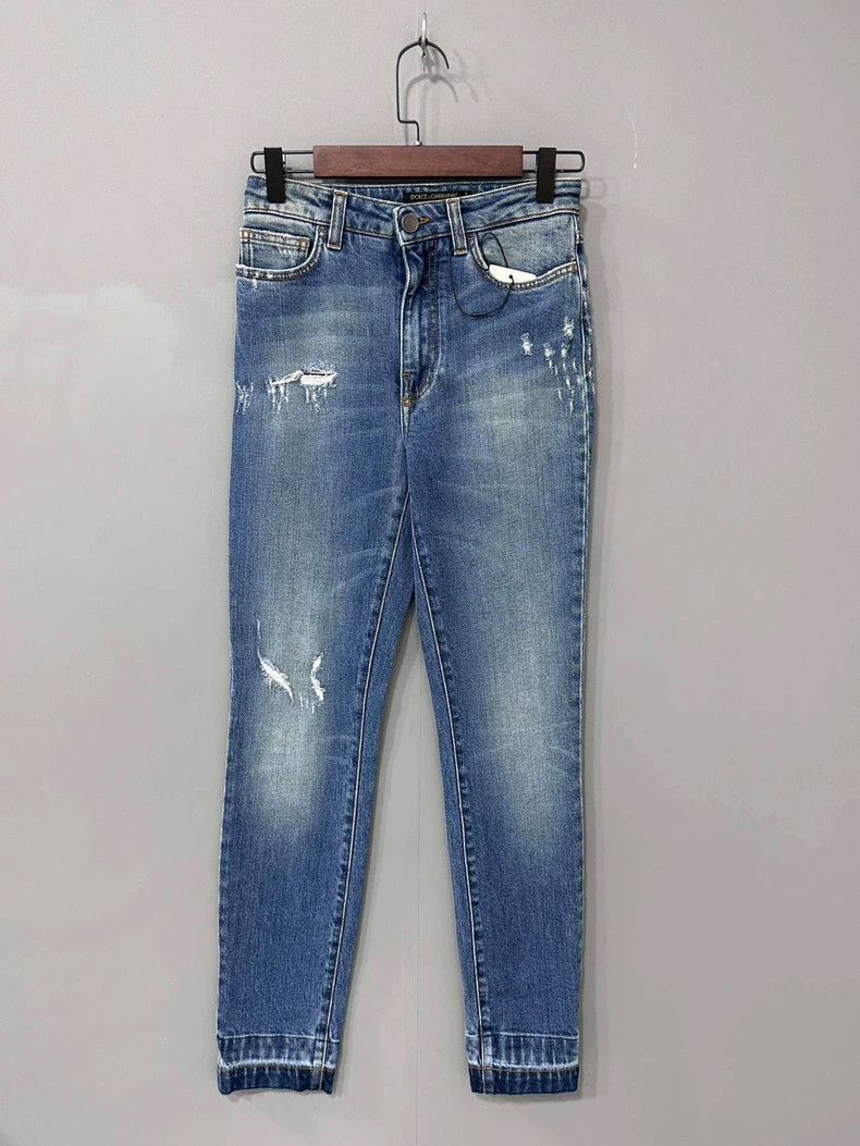 Dolce & Gabbana Dolce & Gabbana Heart Embroidery Jeans Size US 36 / EU 52 - 1 Thumbnail