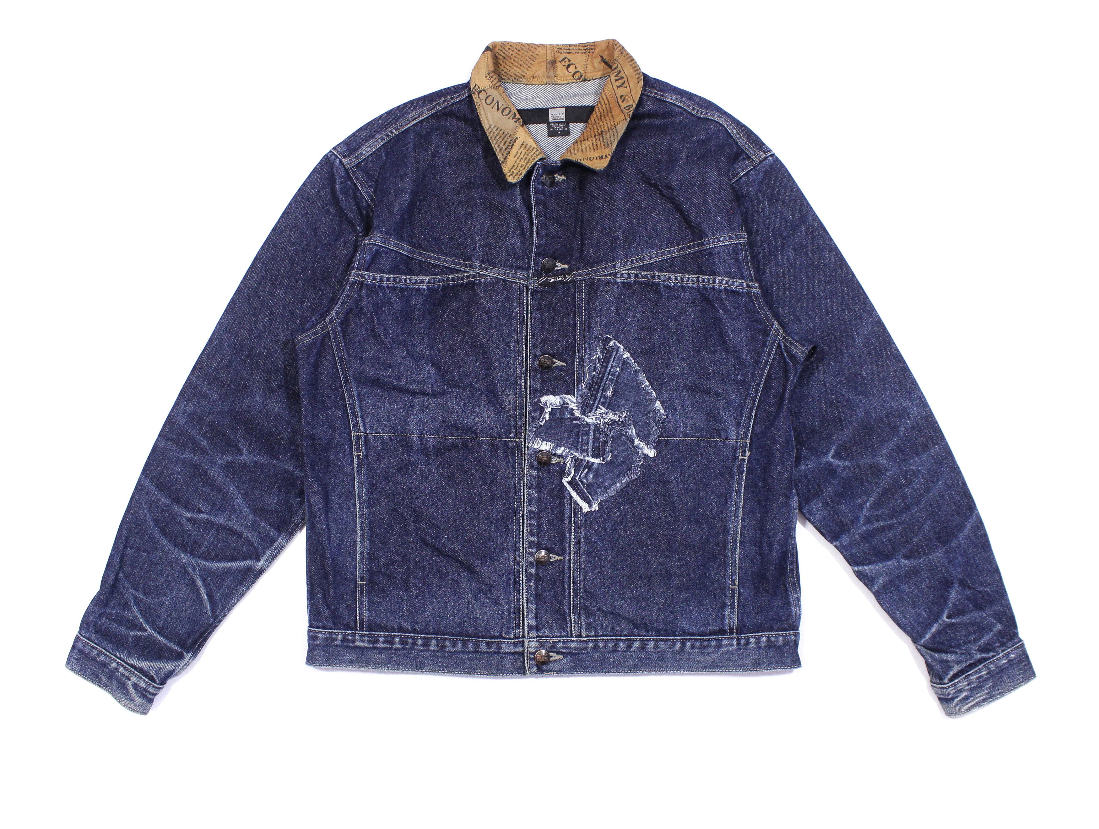 Marithe + Francois Girbaud Denim Faded Trucker Jacket Vintage Size US M / EU 48-50 / 2 - 1 Thumbnail