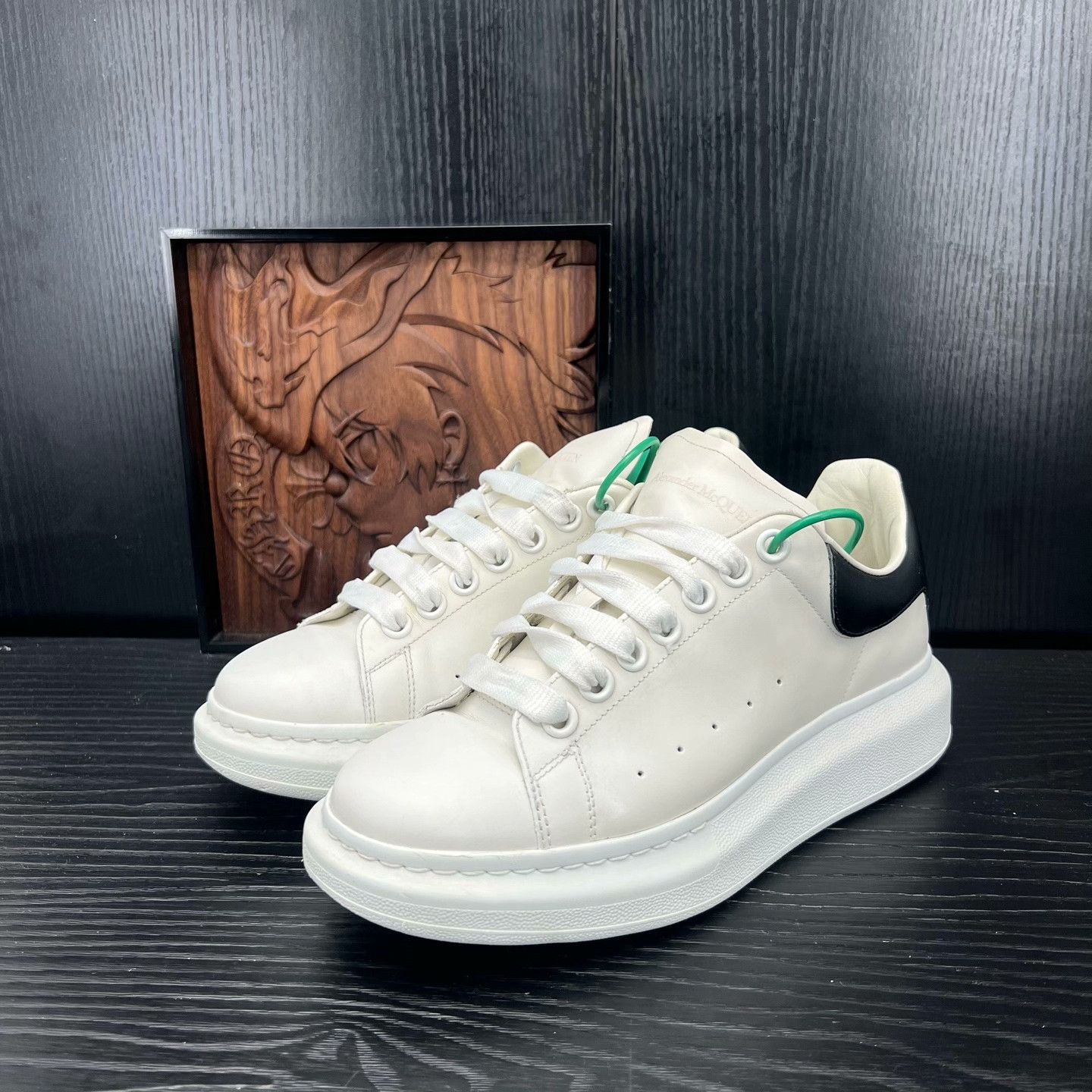 Alexander McQueen Alexander McQueen Leather Black Lowtop Sneakers 39 Men Size US 6.5 / EU 39-40 - 1 Thumbnail