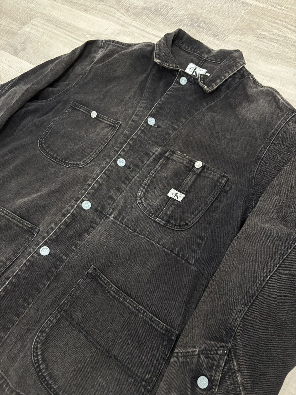 Calvin Klein Vintage Calvin Klein Denim Chore Jacket Size US L / EU 52-54 / 3 - 3 Thumbnail