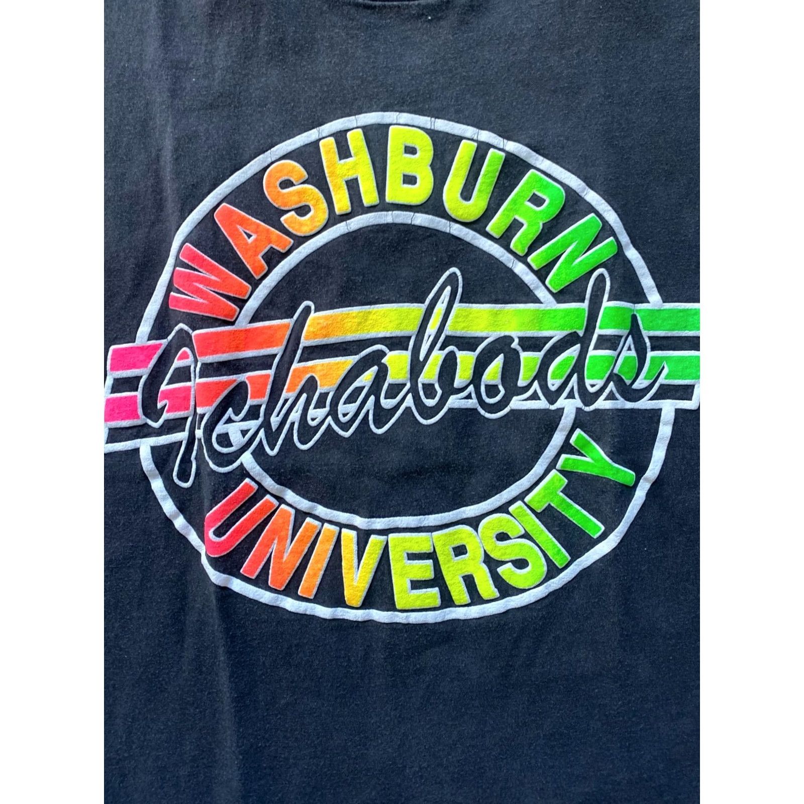 Velva Sheen VTG Velva Sheen Washburn University Shirt Ichabods Single Stitch 80s Sz L Rainbo Size US L / EU 52-54 / 3 - 4 Thumbnail