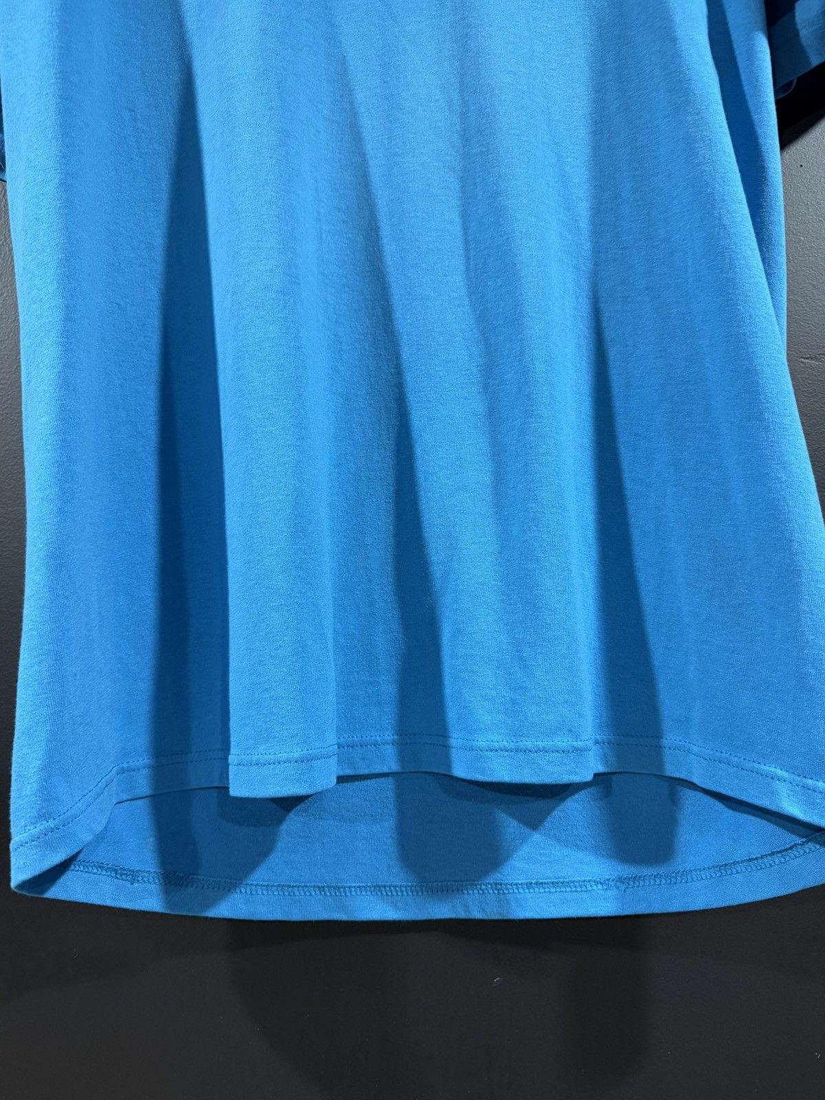 Vintage 1980s Vintage Turquoise Aqua Blue Single Stitch Blank Tee L Size US L / EU 52-54 / 3 - 4 Thumbnail