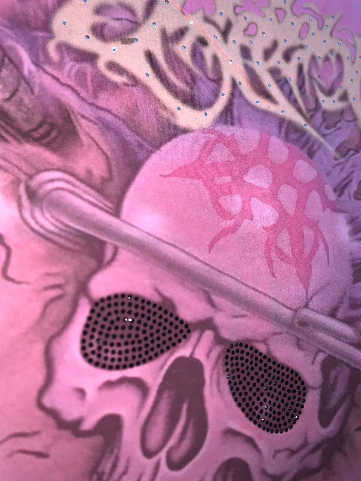 Other Eternal Artwear “ Skull “ Rhinestone Short Sleeve Sz.L Size US L / EU 52-54 / 3 - 7 Thumbnail
