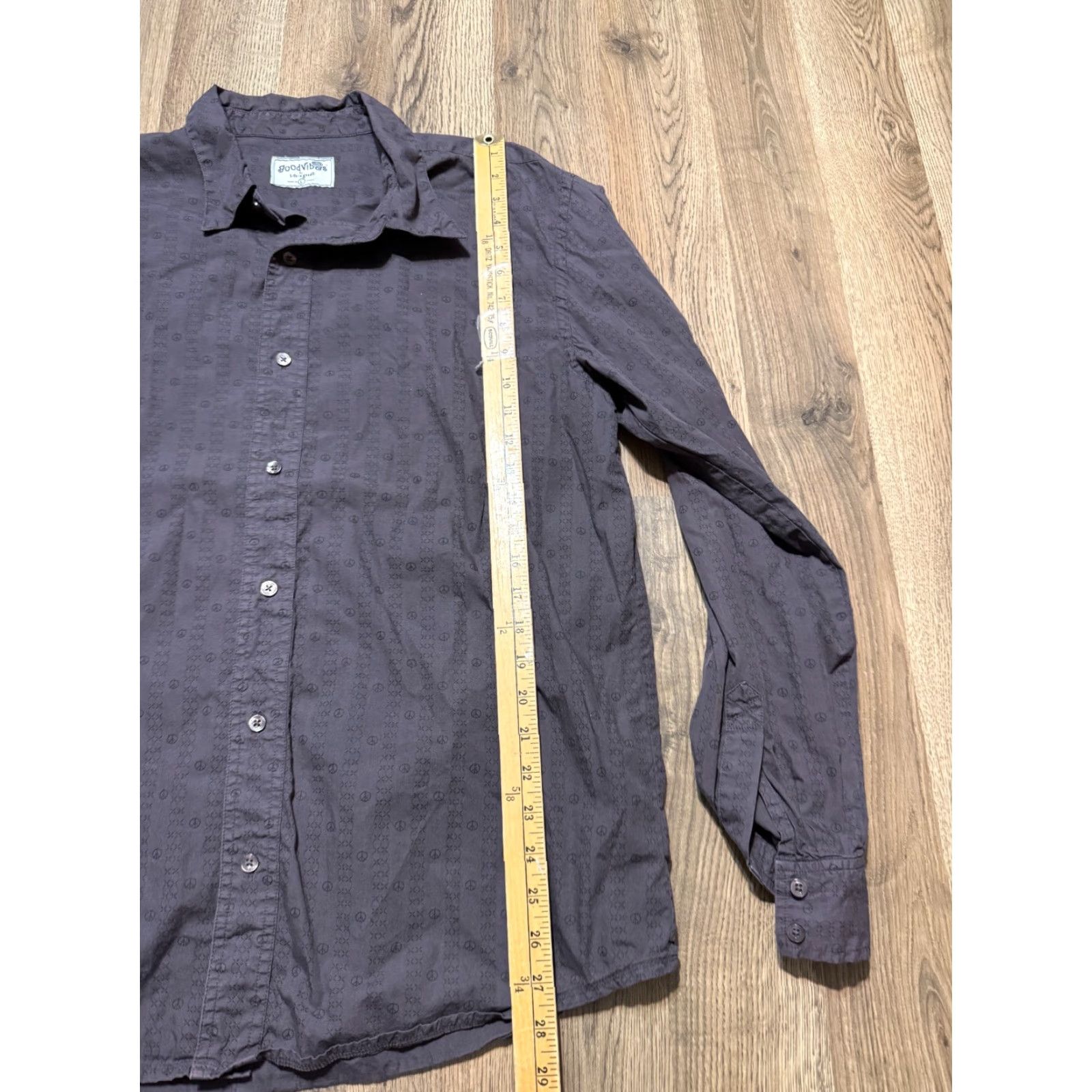 Life is Good Life is Good Shirt Button Up Men's Large Brown Black Good Vibes Size US L / EU 52-54 / 3 - 7 Thumbnail