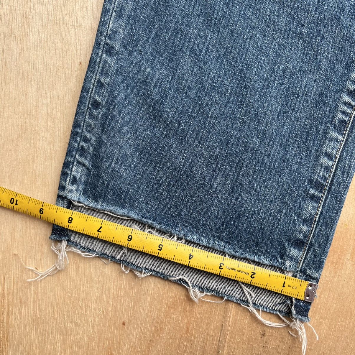 45rpm 45RPM JEANS ASSYMETRICAL BUTTON DISTREESED VINTAGE JAPANESE Size US 31 - 6 Thumbnail