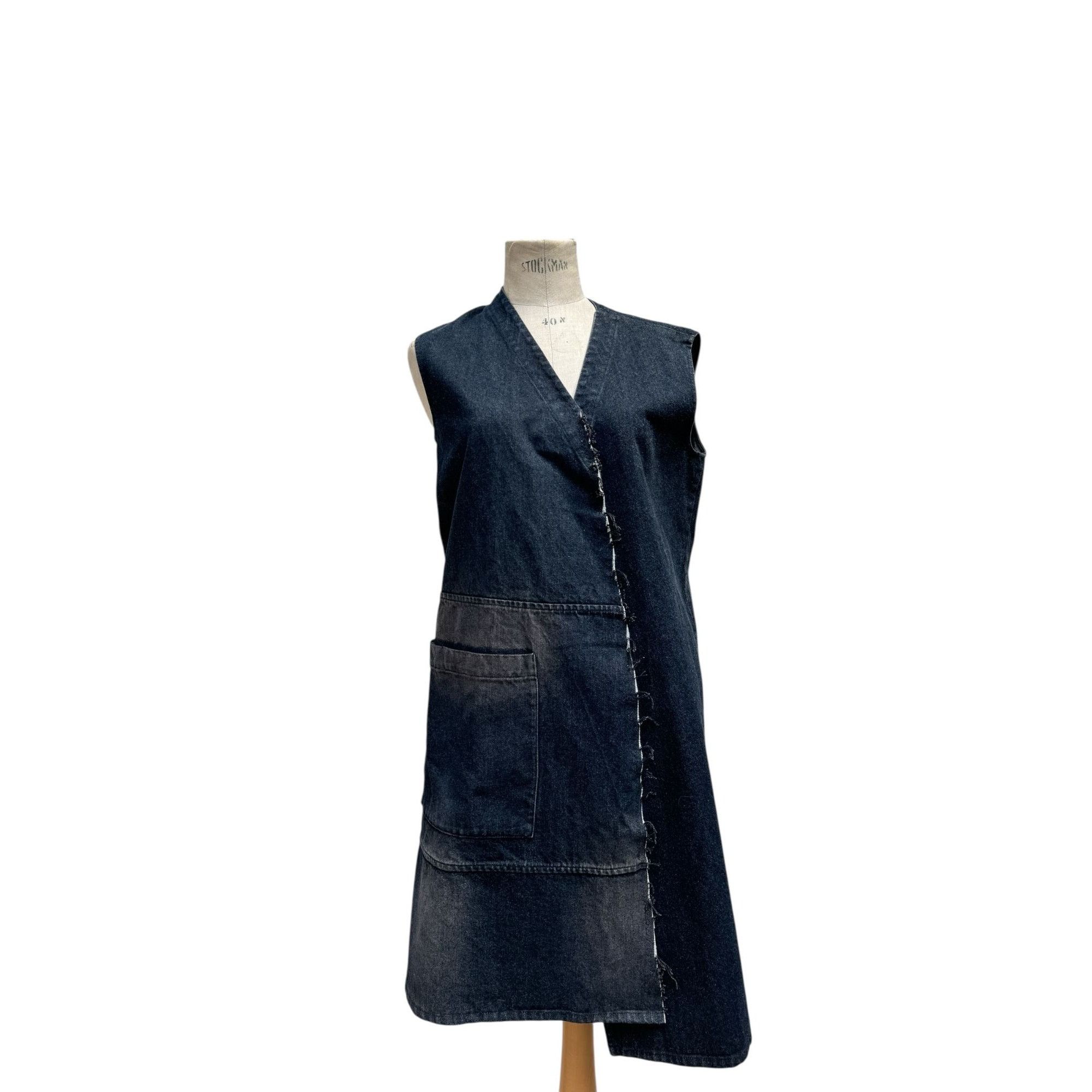 Maison Margiela FW 2001 Dark Navy Denim Vest Size S / US 4 / IT 40 - 1 Thumbnail