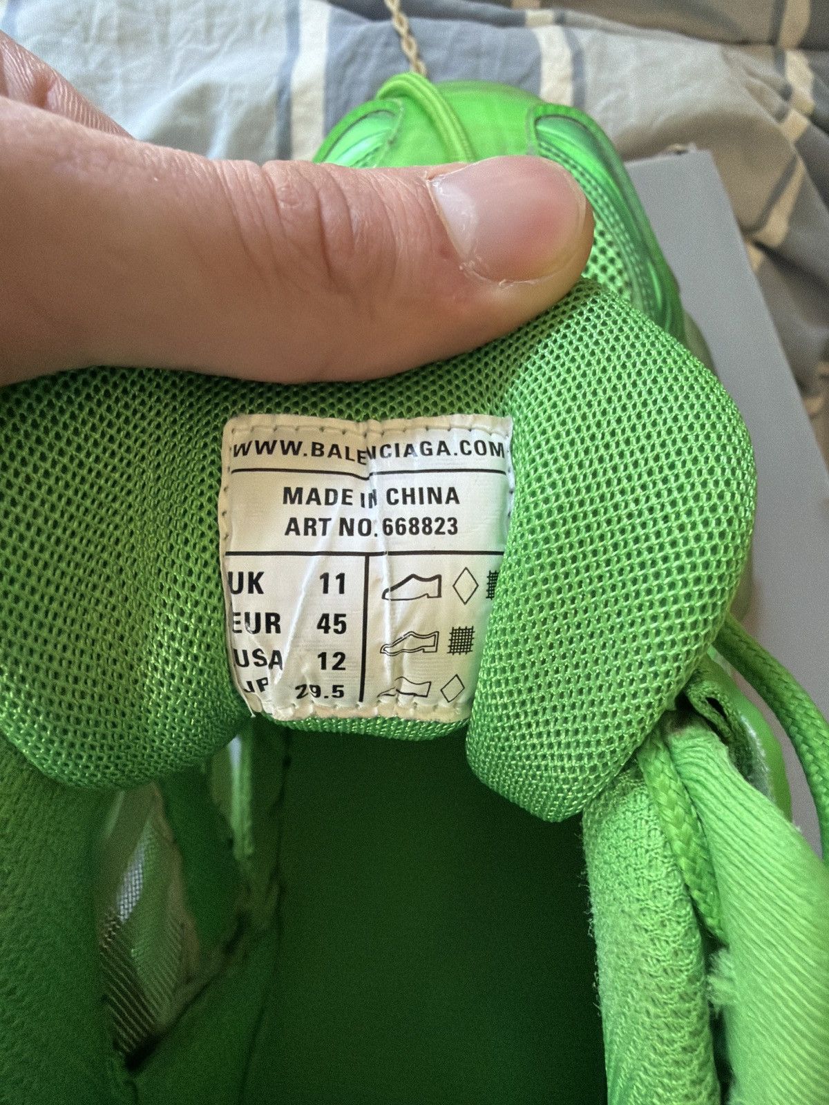 Balenciaga Balenciaga track 2 clear sole green Size US 12 / EU 45 - 6 Thumbnail