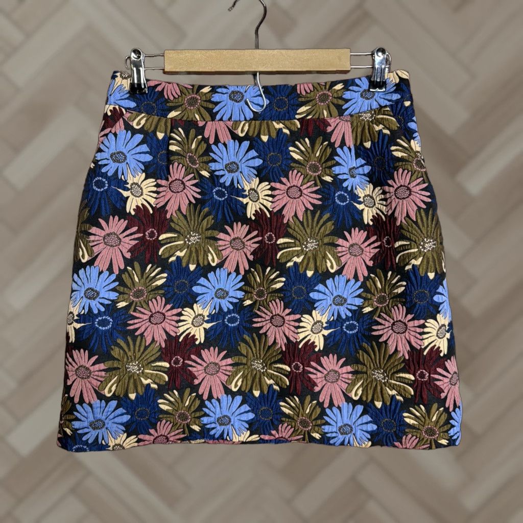 Anthropologie Anthropologie Maeve Kai Floral Mini Skirt Womens Size 10 Multicolor Knee Length Bohemian Festival Size 32" / US 10 / IT 46 - 1 Thumbnail