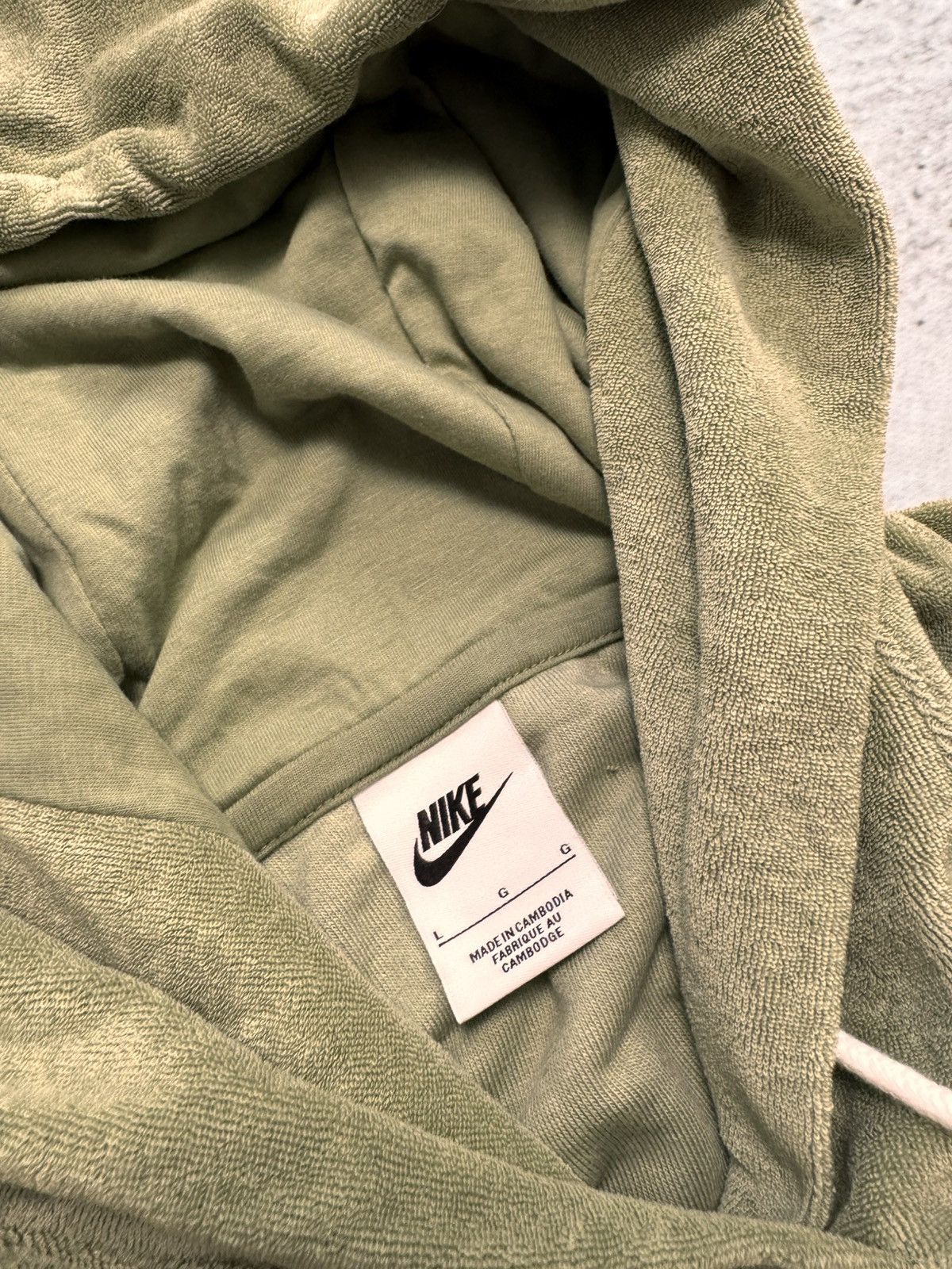 Nike × Vintage NIKE TEDDY FLEECE VINTAGE CENTER LOGO OVERSIZE BOXY HOODIE Size US L / EU 52-54 / 3 - 5 Thumbnail