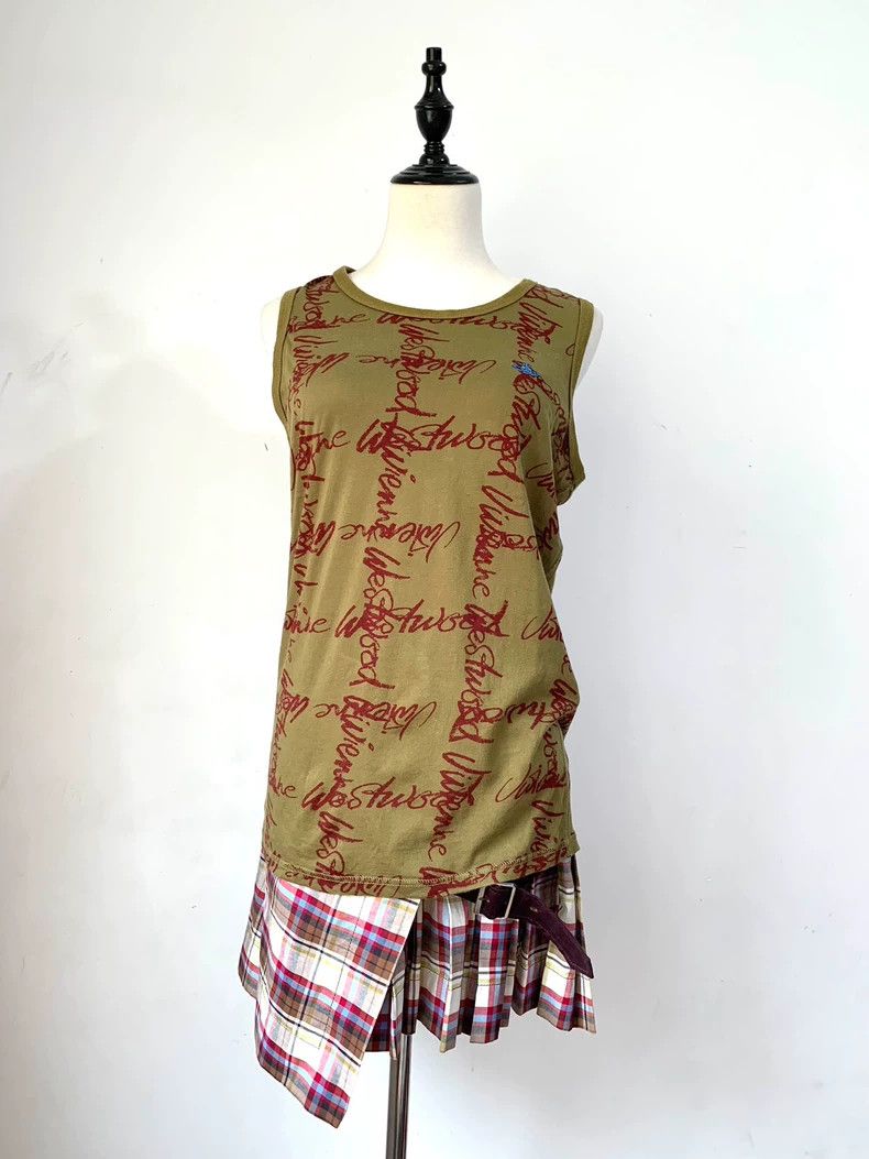 Vivienne Westwood Vivienne Westwood Green full print graffiti vest Size M / US 6-8 / IT 42-44 - 1 Thumbnail