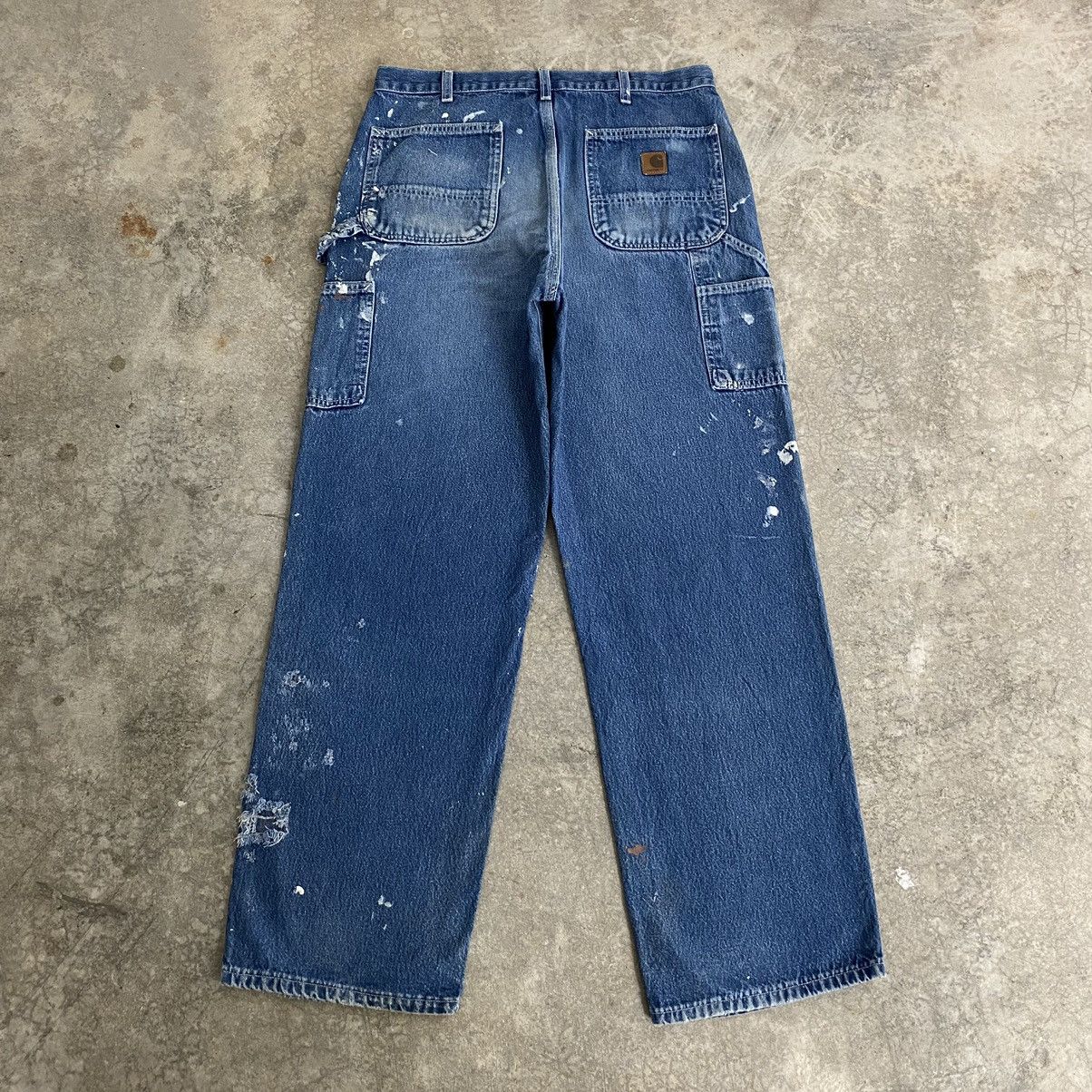 Carhartt Vintage Carhartt Splatter Ripped Carpenter Work Pants Size US 34 / EU 50 - 14 Thumbnail