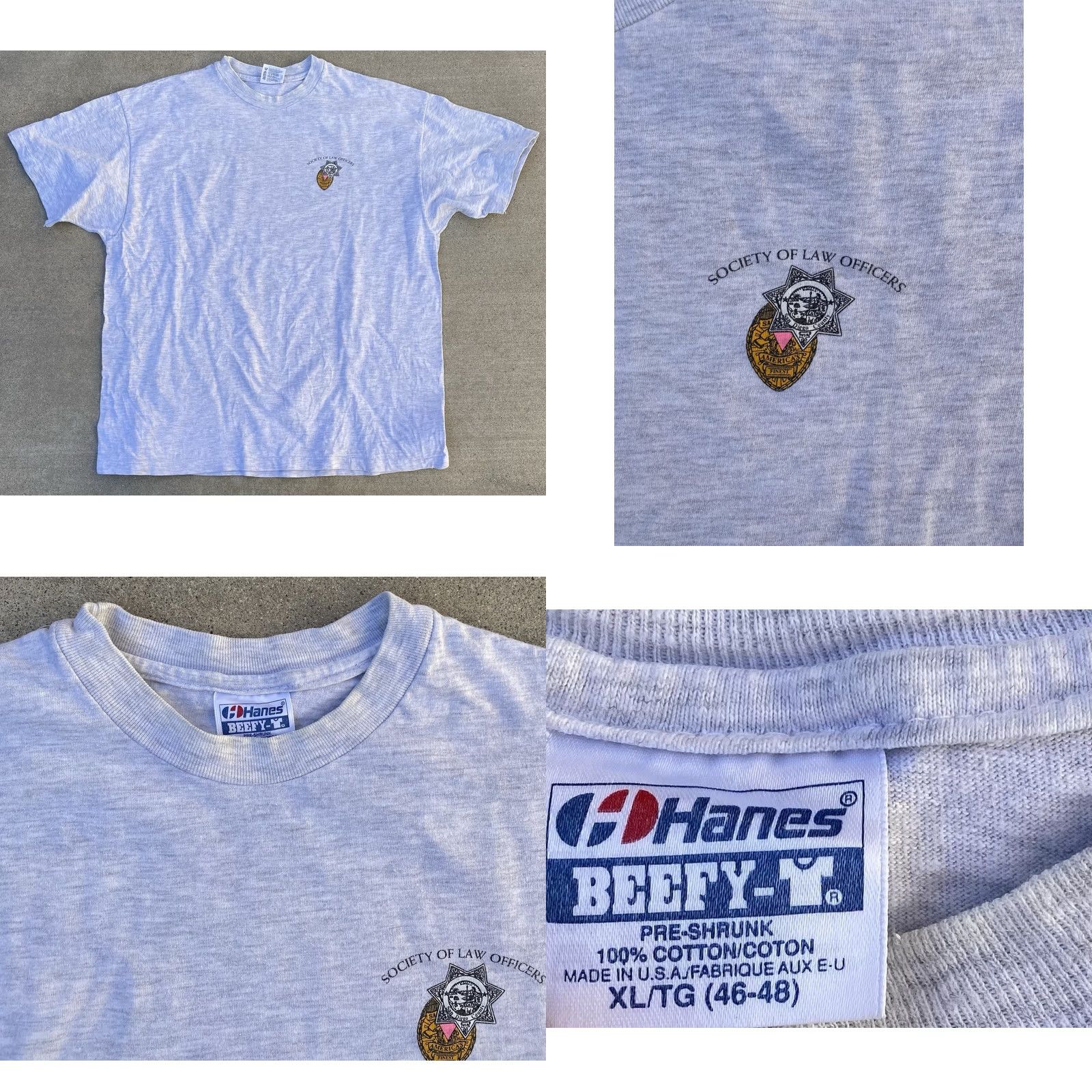 Hanes VINTAGE Hanes San Diego County T Shirt Single Stitch XL Gray Cotton Graphic Print Mens California 90s Size US XL / EU 56 / 4 - 8 Thumbnail