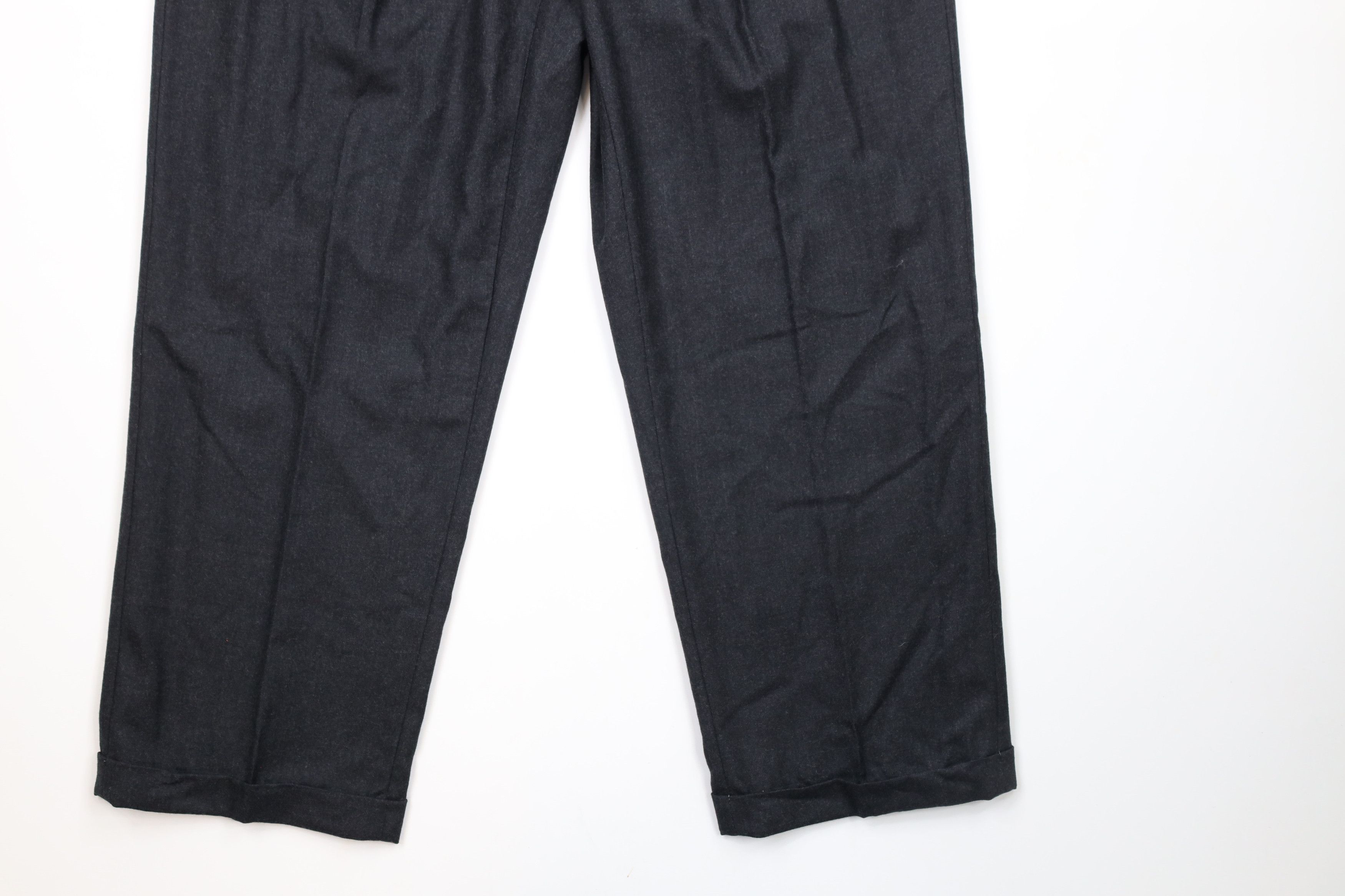Orvis × Vintage Deadstock Vintage Orvis Wool Wide Leg Pants Charcoal Gray Size US 38 / EU 54 - 4 Thumbnail