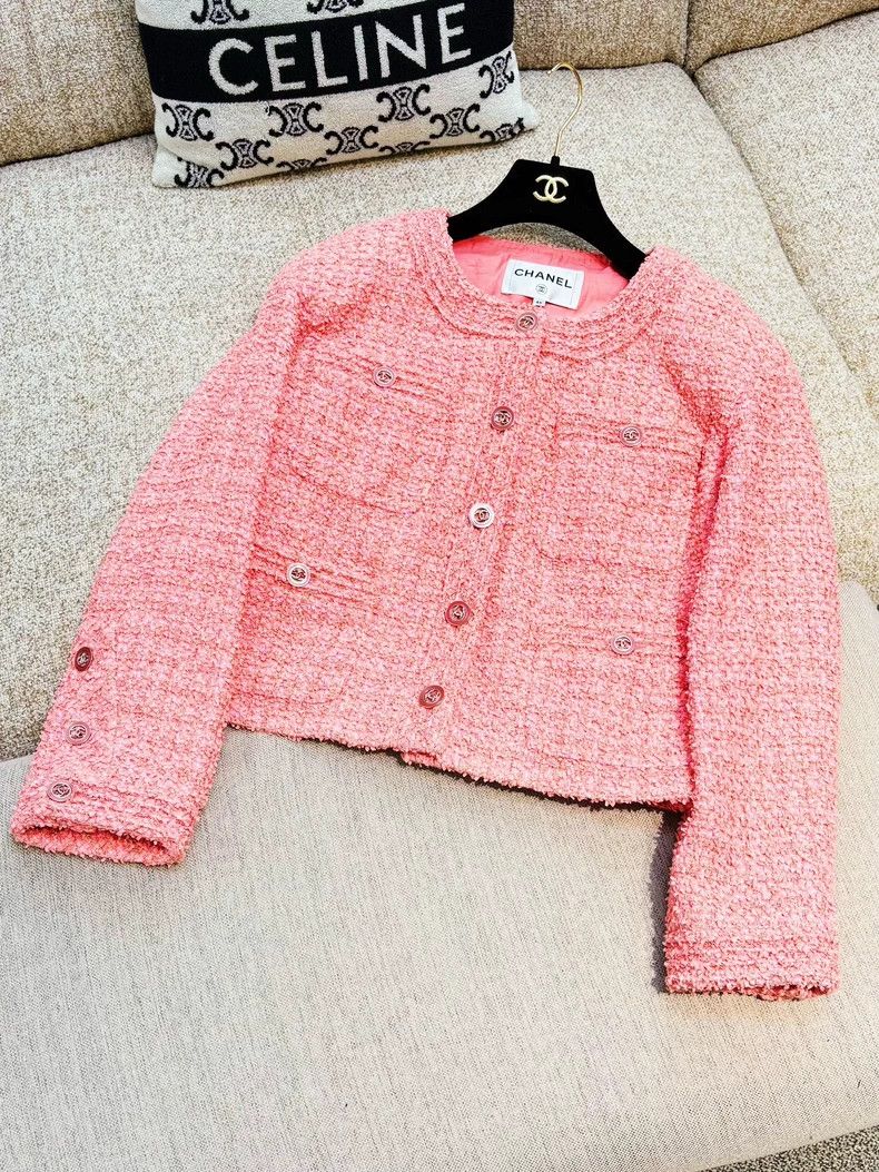 Chanel Chanel 20 spring and summer show pink tweed long-sleeved j Size XS / US 0-2 / IT 36-38 - 2 Thumbnail